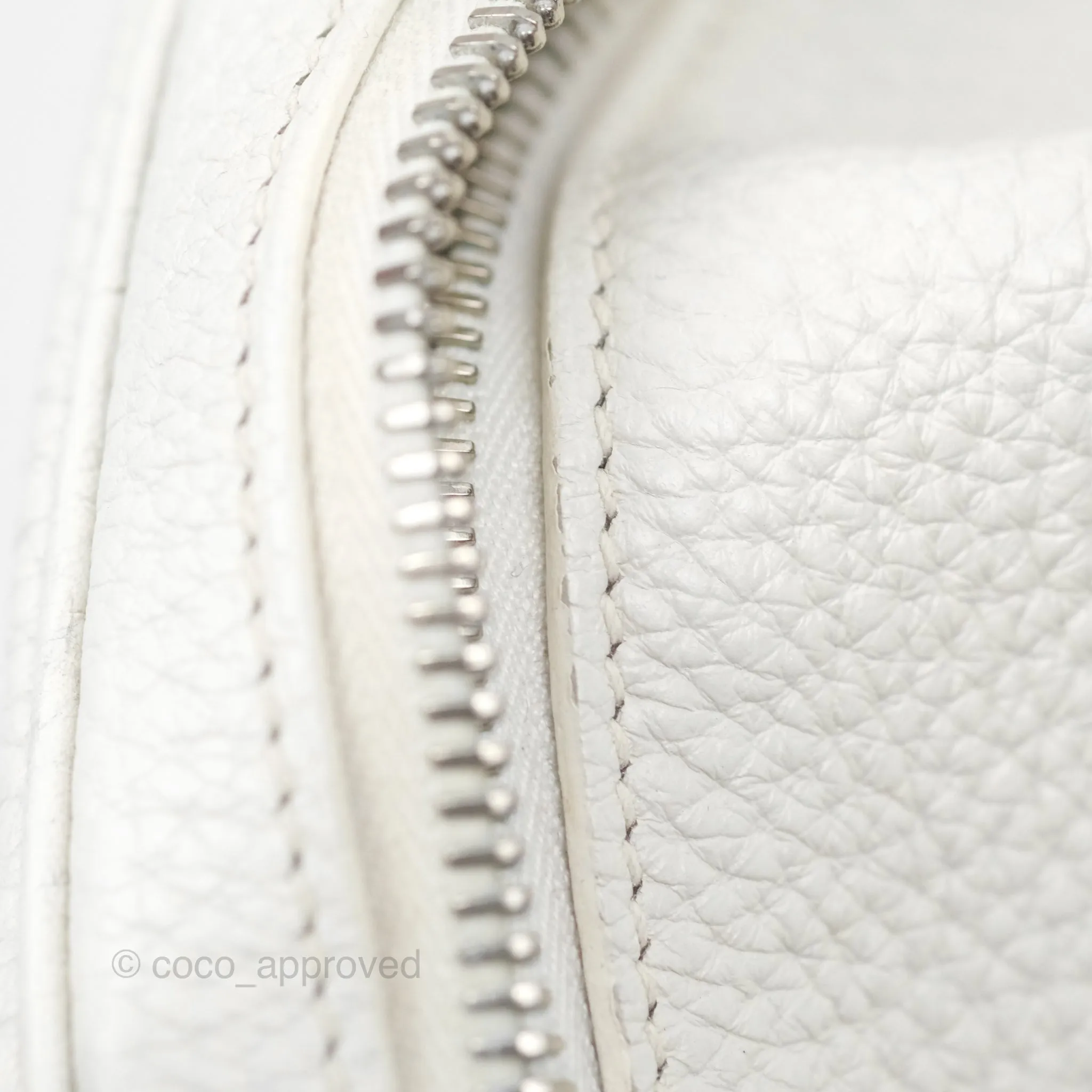 Herms Lindy 30 White Clemence Palladium Hardware