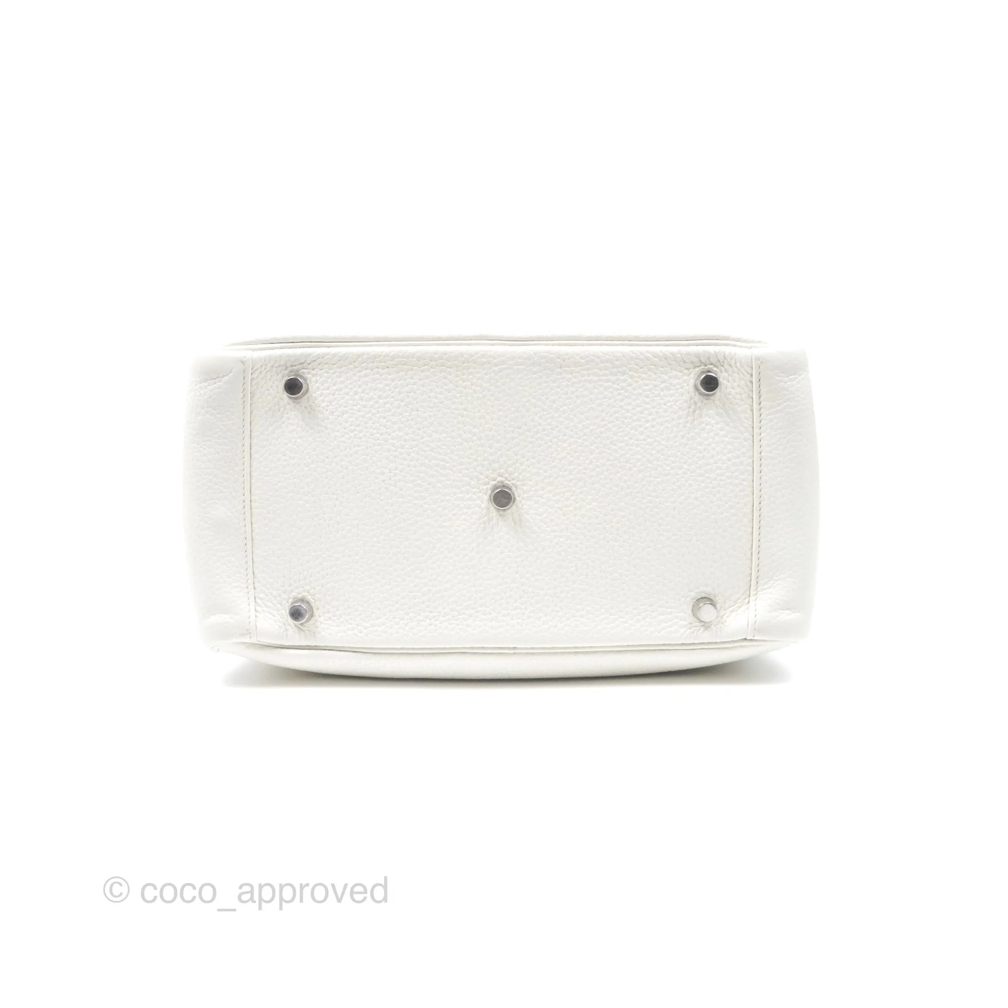Herms Lindy 30 White Clemence Palladium Hardware