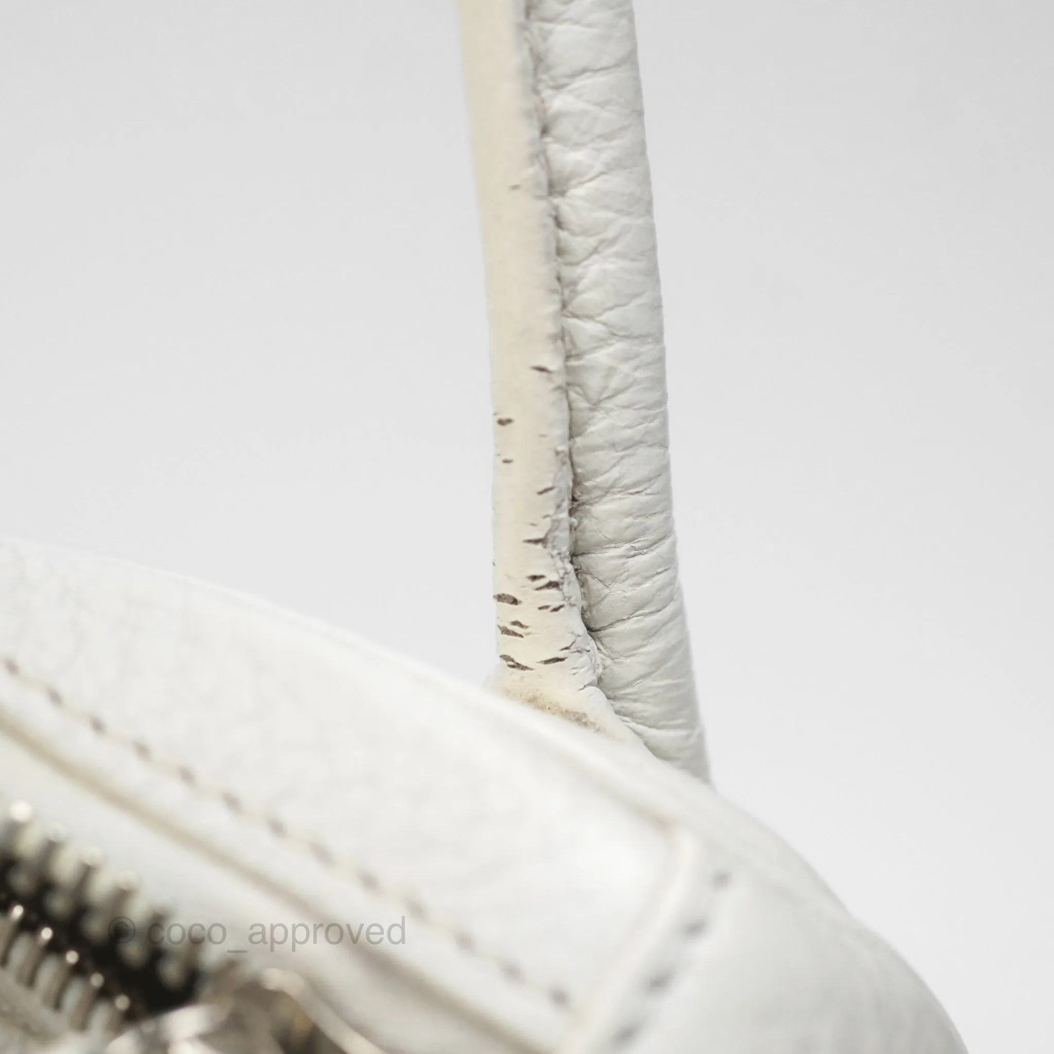 Herms Lindy 30 White Clemence Palladium Hardware