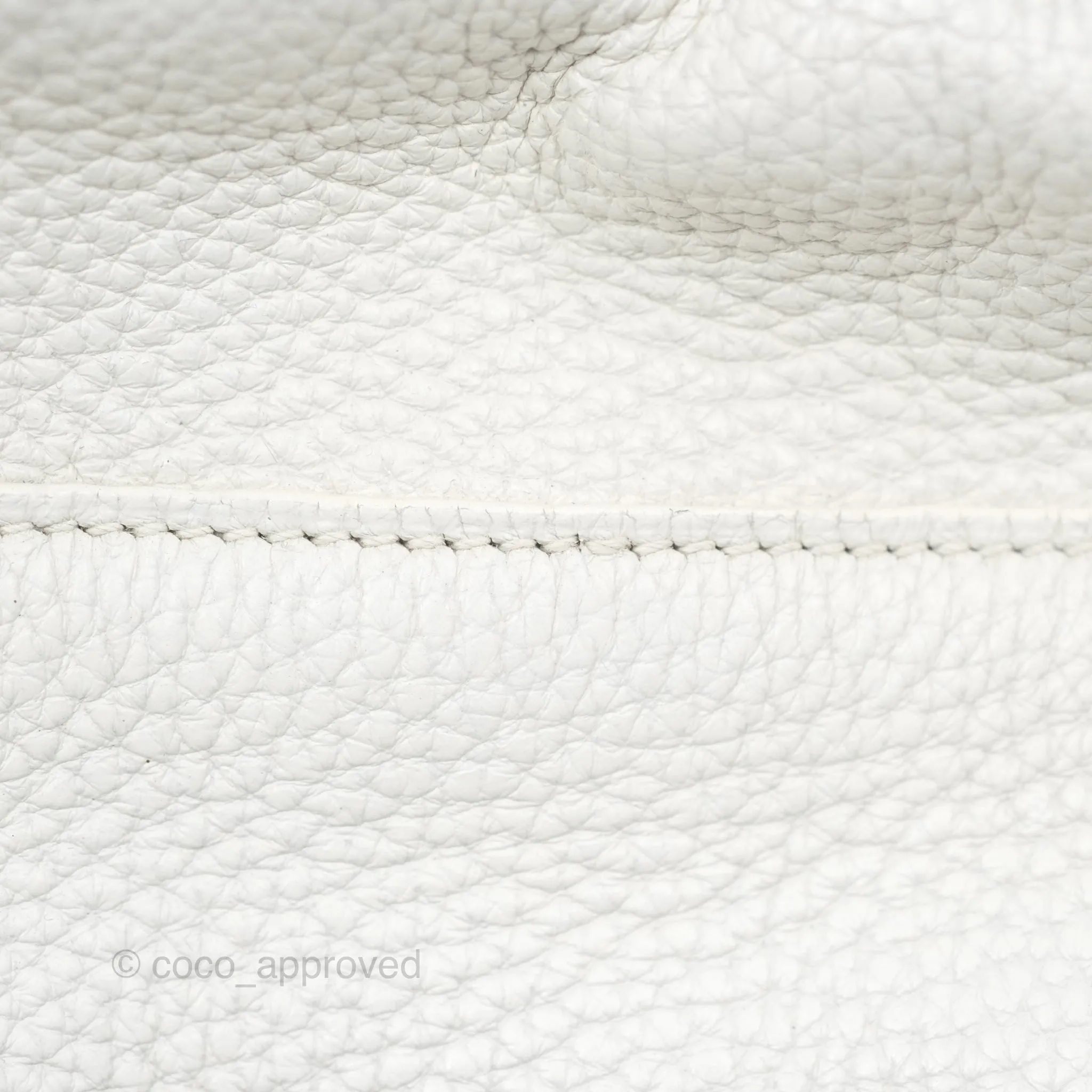 Herms Lindy 30 White Clemence Palladium Hardware