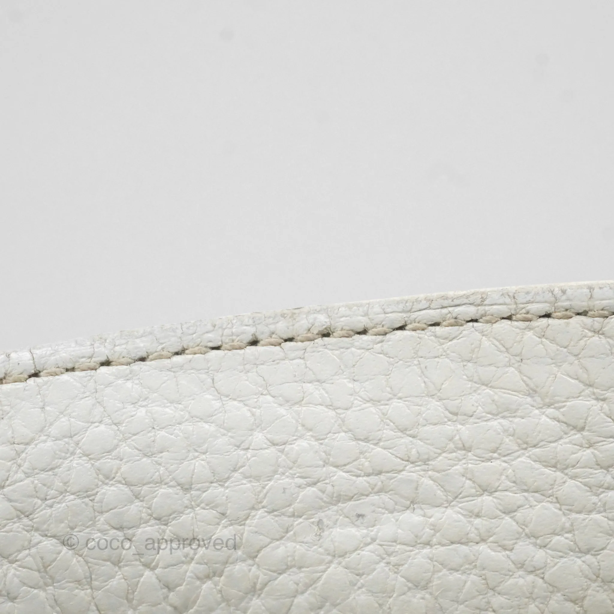 Herms Lindy 30 White Clemence Palladium Hardware