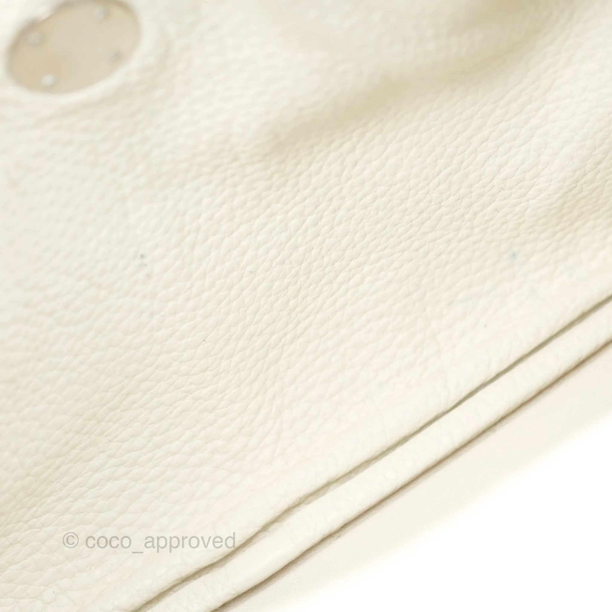 Herms Lindy 30 White Clemence Palladium Hardware
