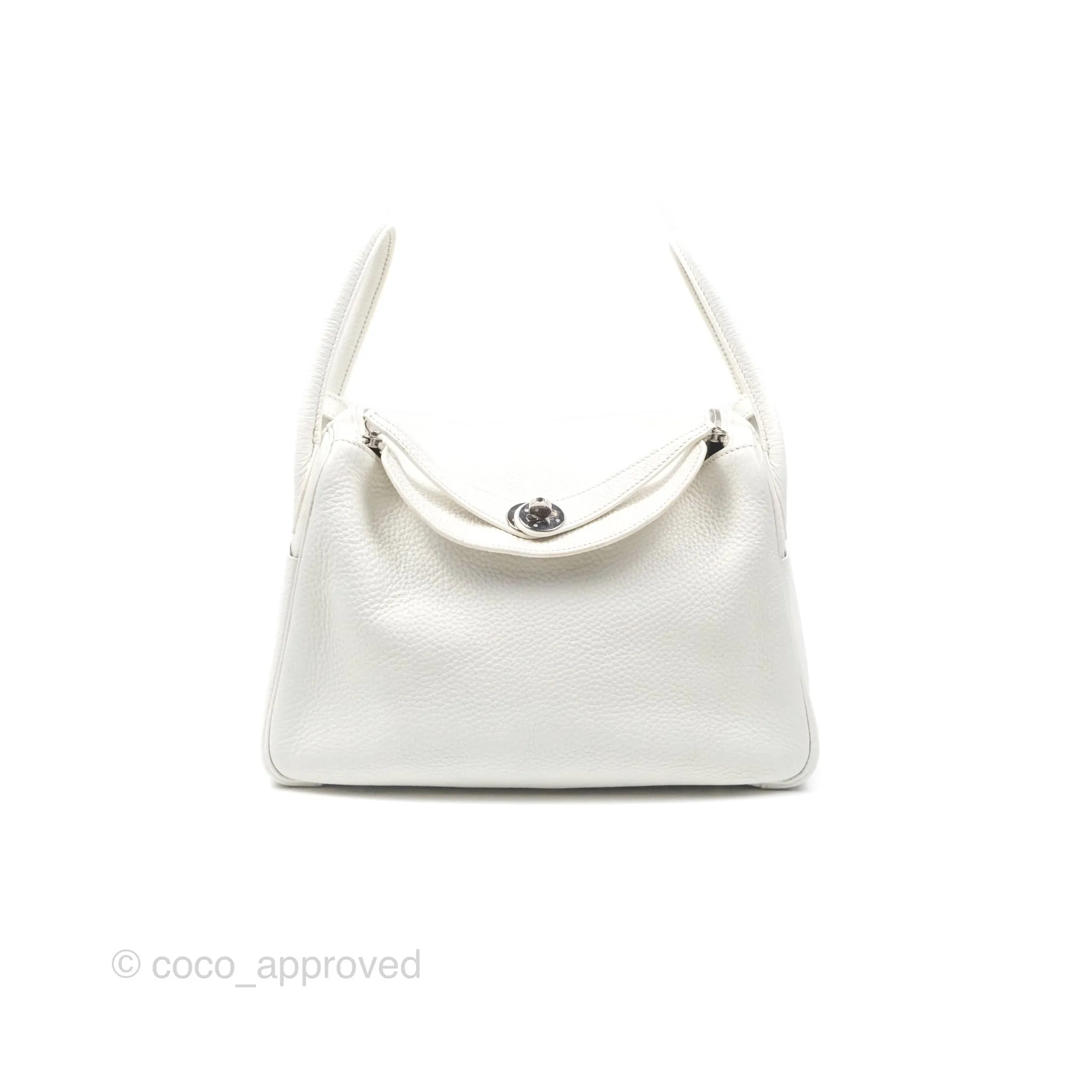 Herms Lindy 30 White Clemence Palladium Hardware