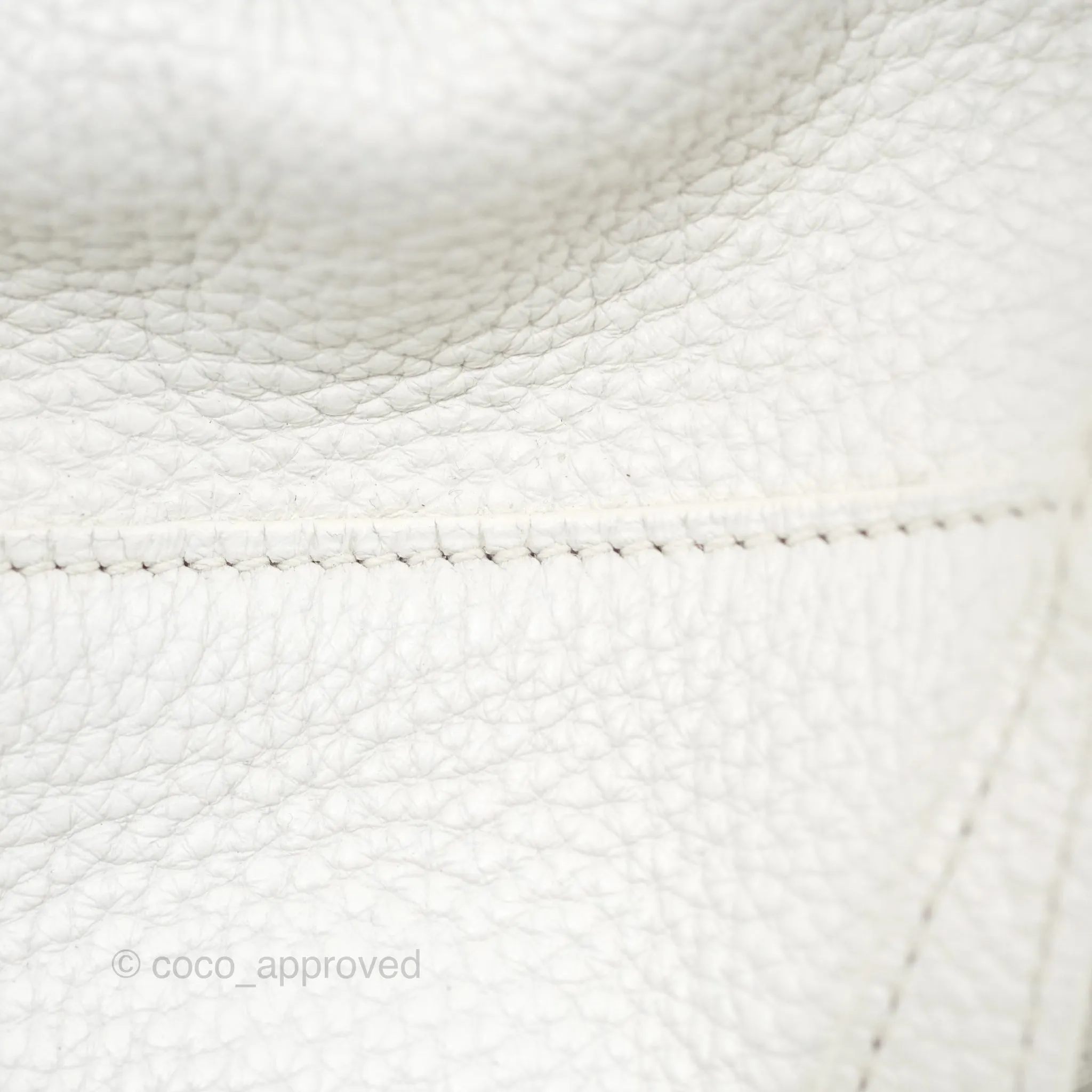 Herms Lindy 30 White Clemence Palladium Hardware