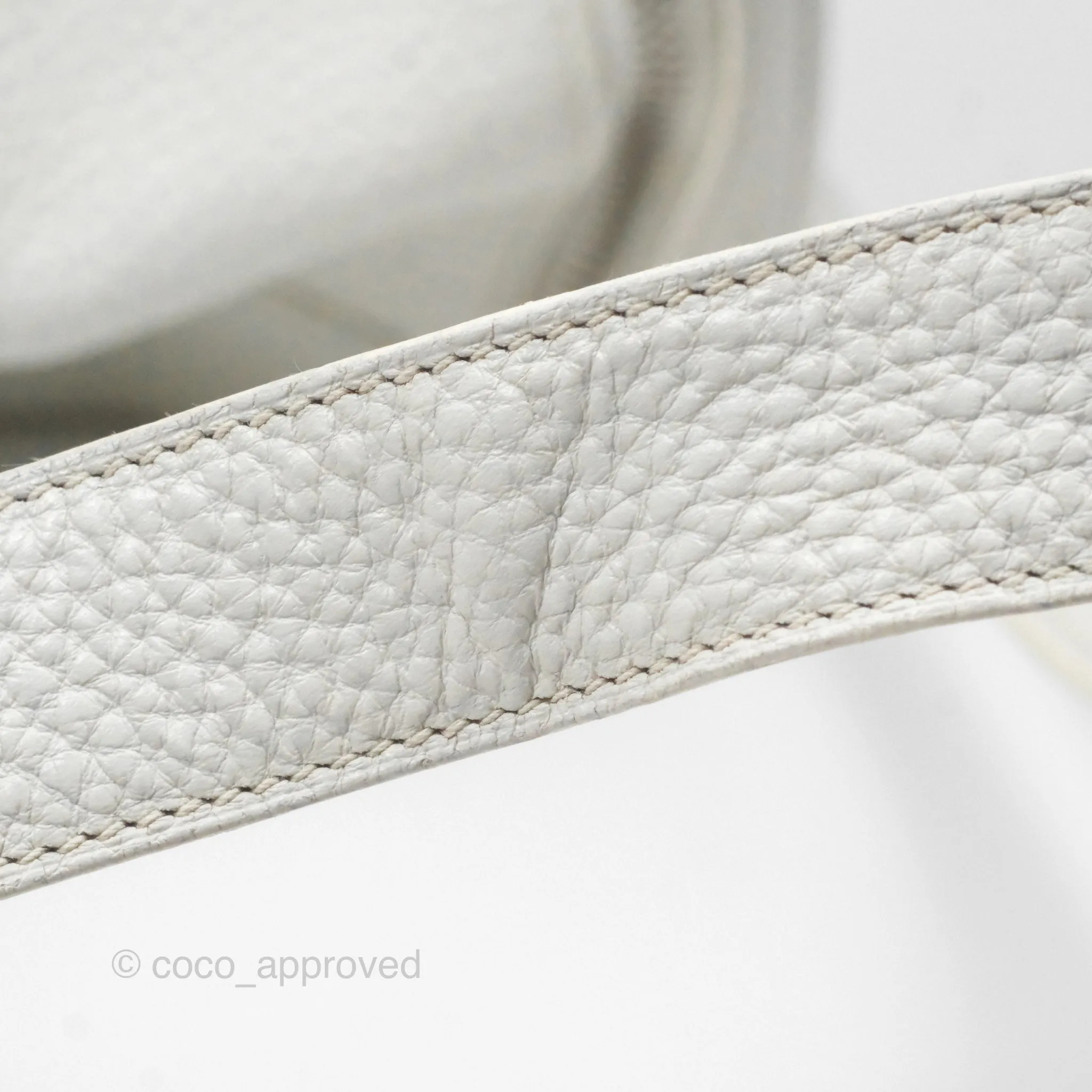 Herms Lindy 30 White Clemence Palladium Hardware