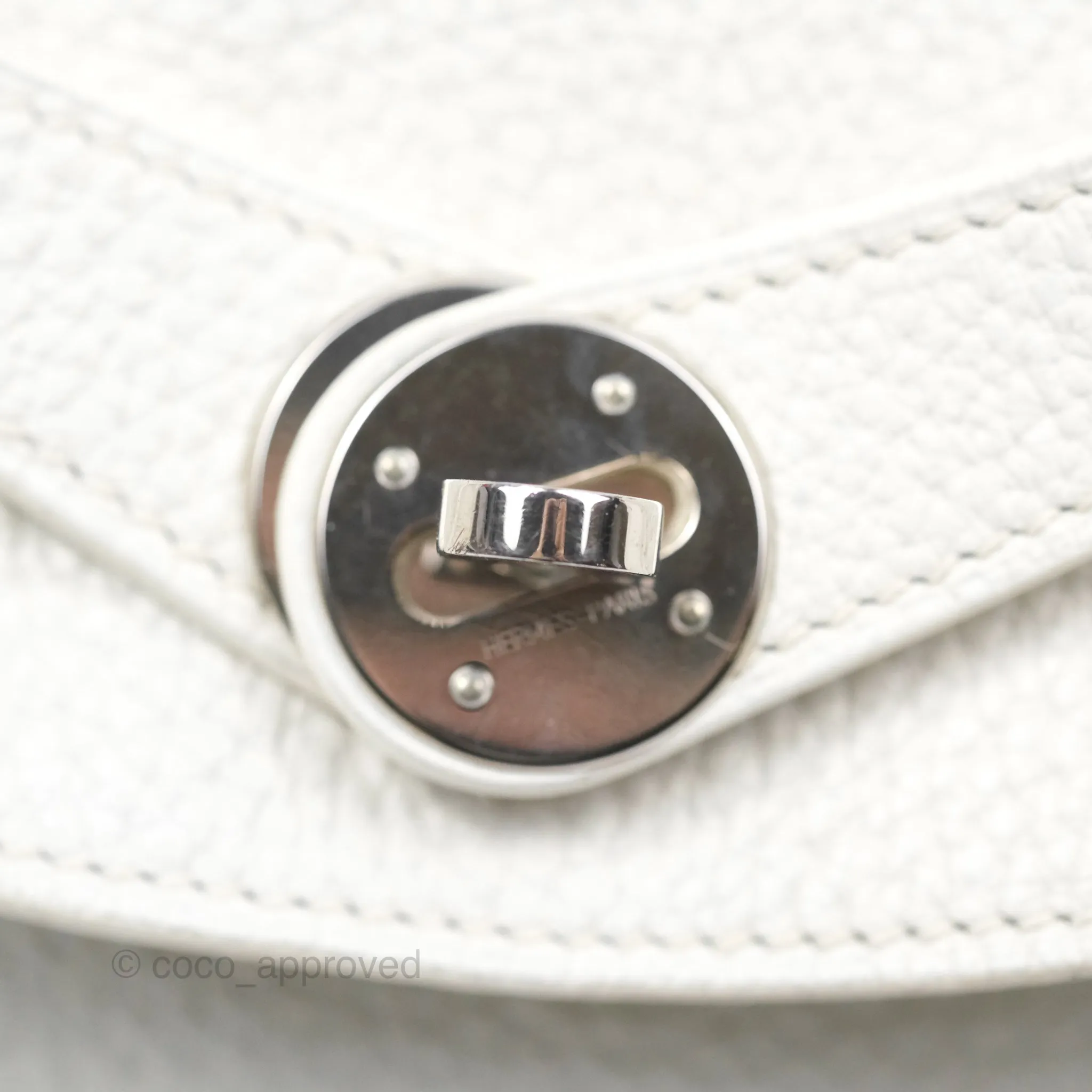 Herms Lindy 30 White Clemence Palladium Hardware