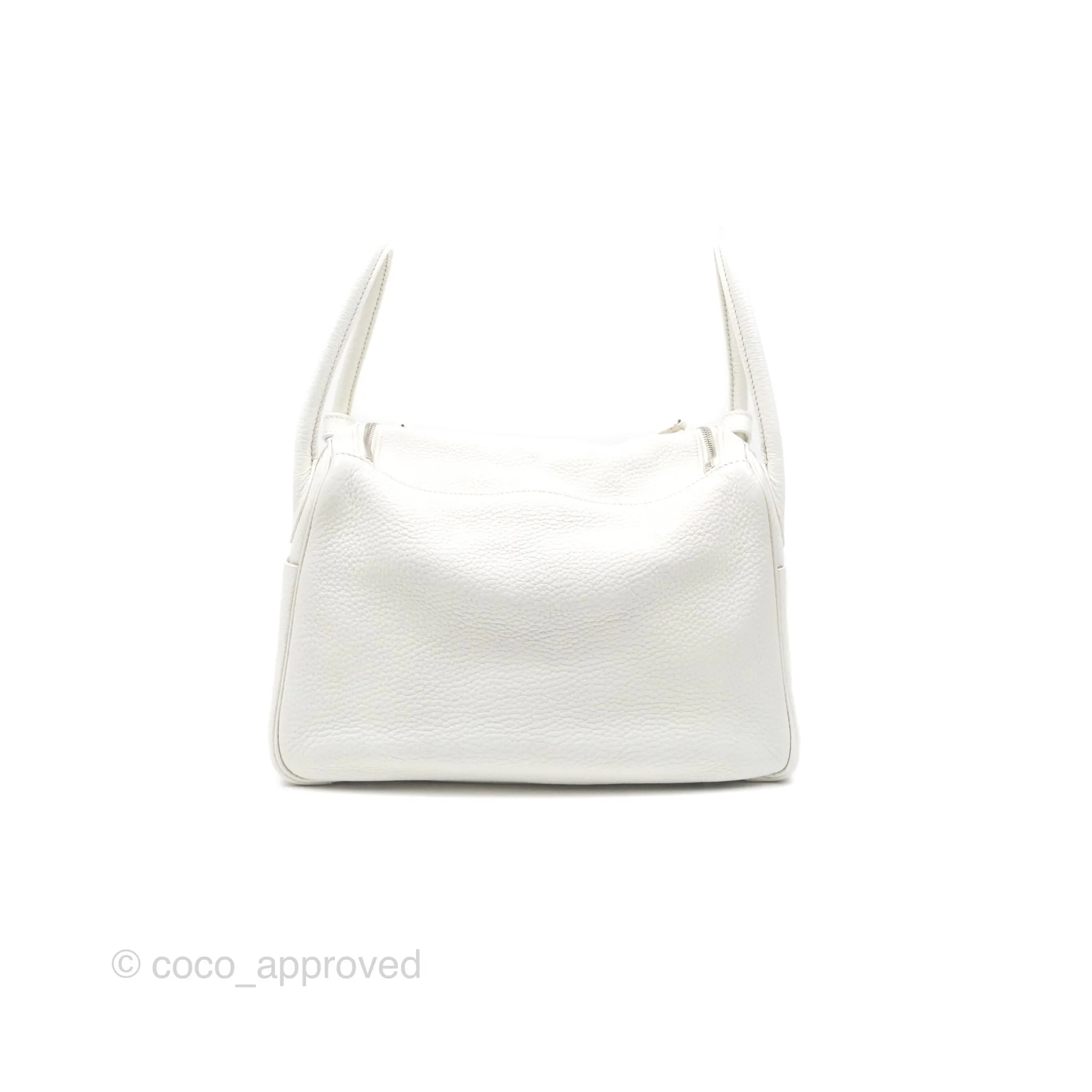 Herms Lindy 30 White Clemence Palladium Hardware