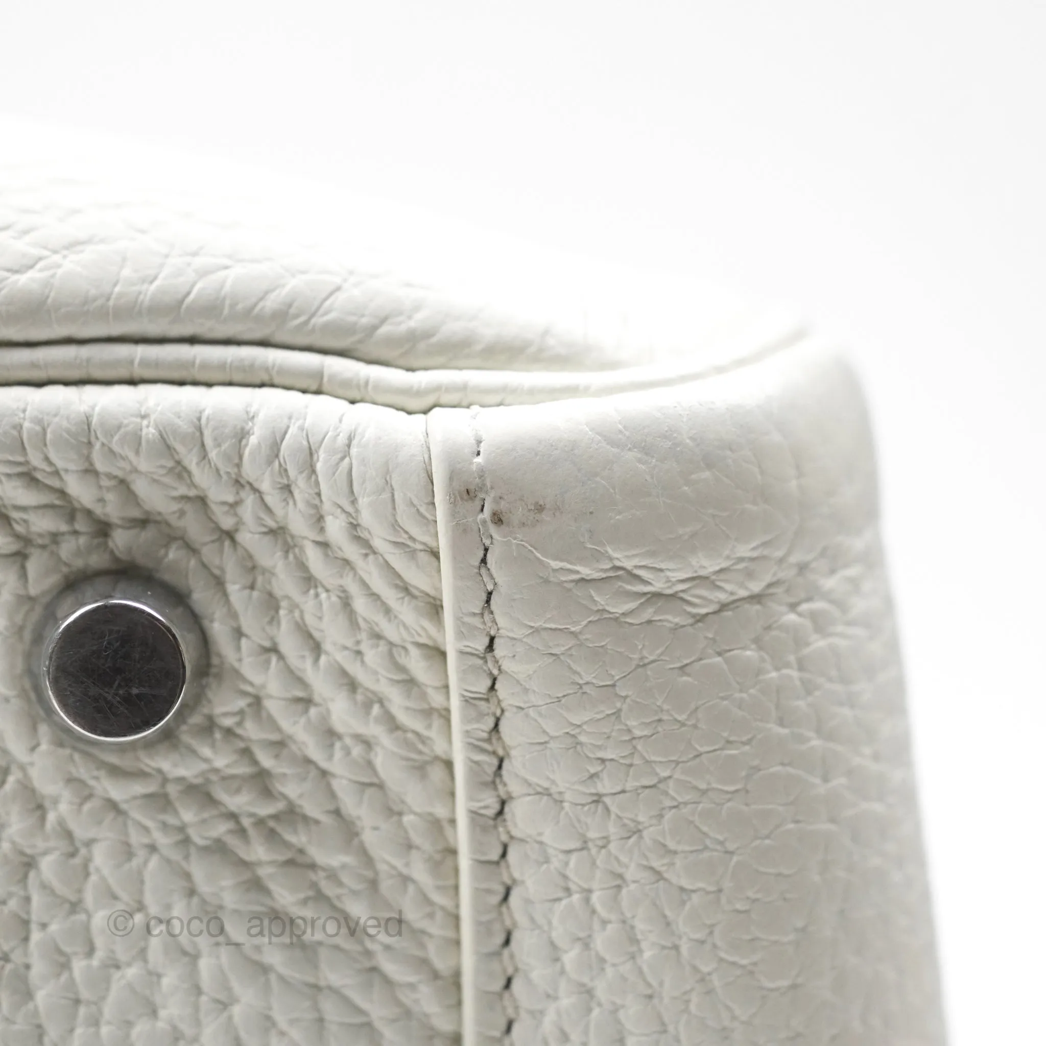 Herms Lindy 30 White Clemence Palladium Hardware