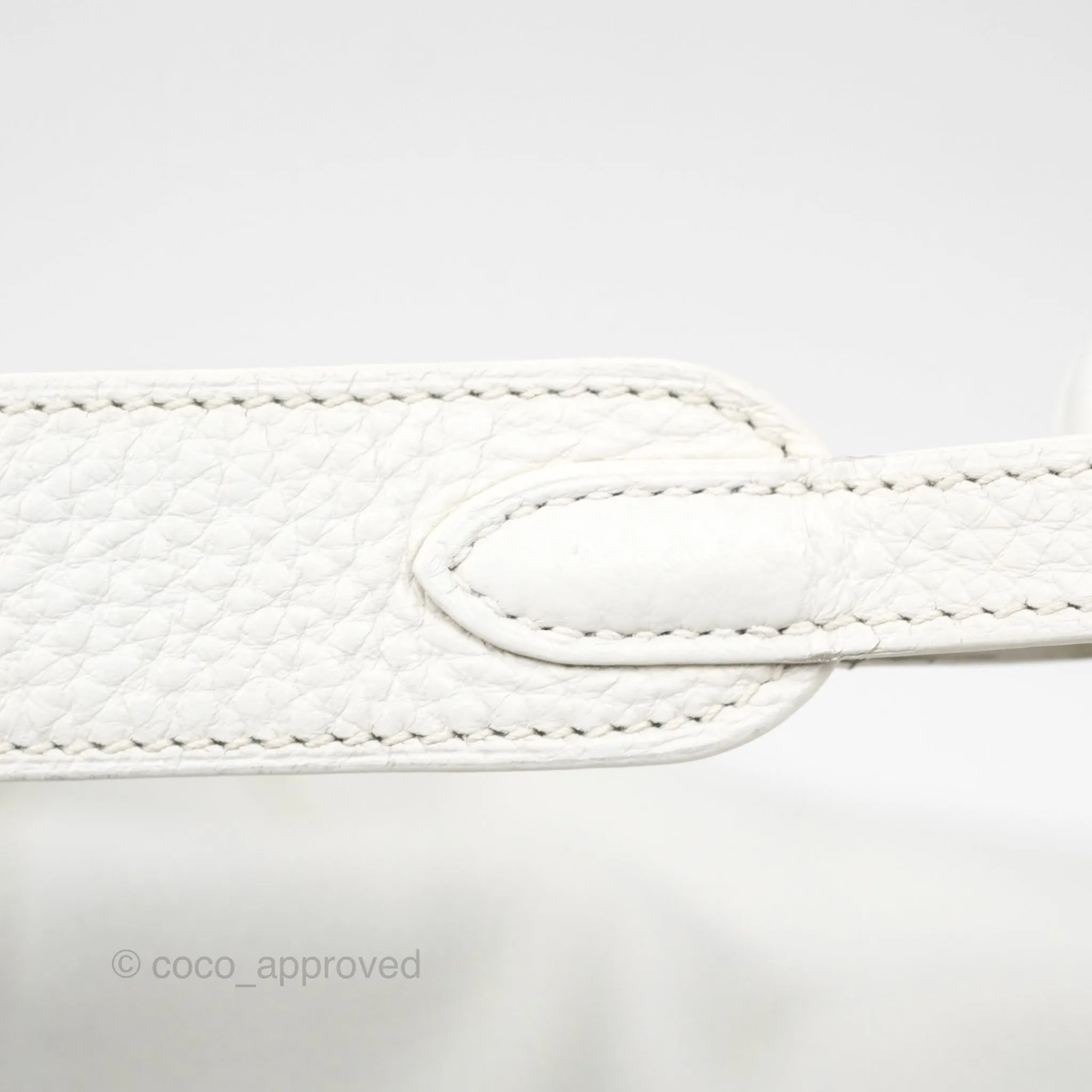 Herms Lindy 30 White Clemence Palladium Hardware