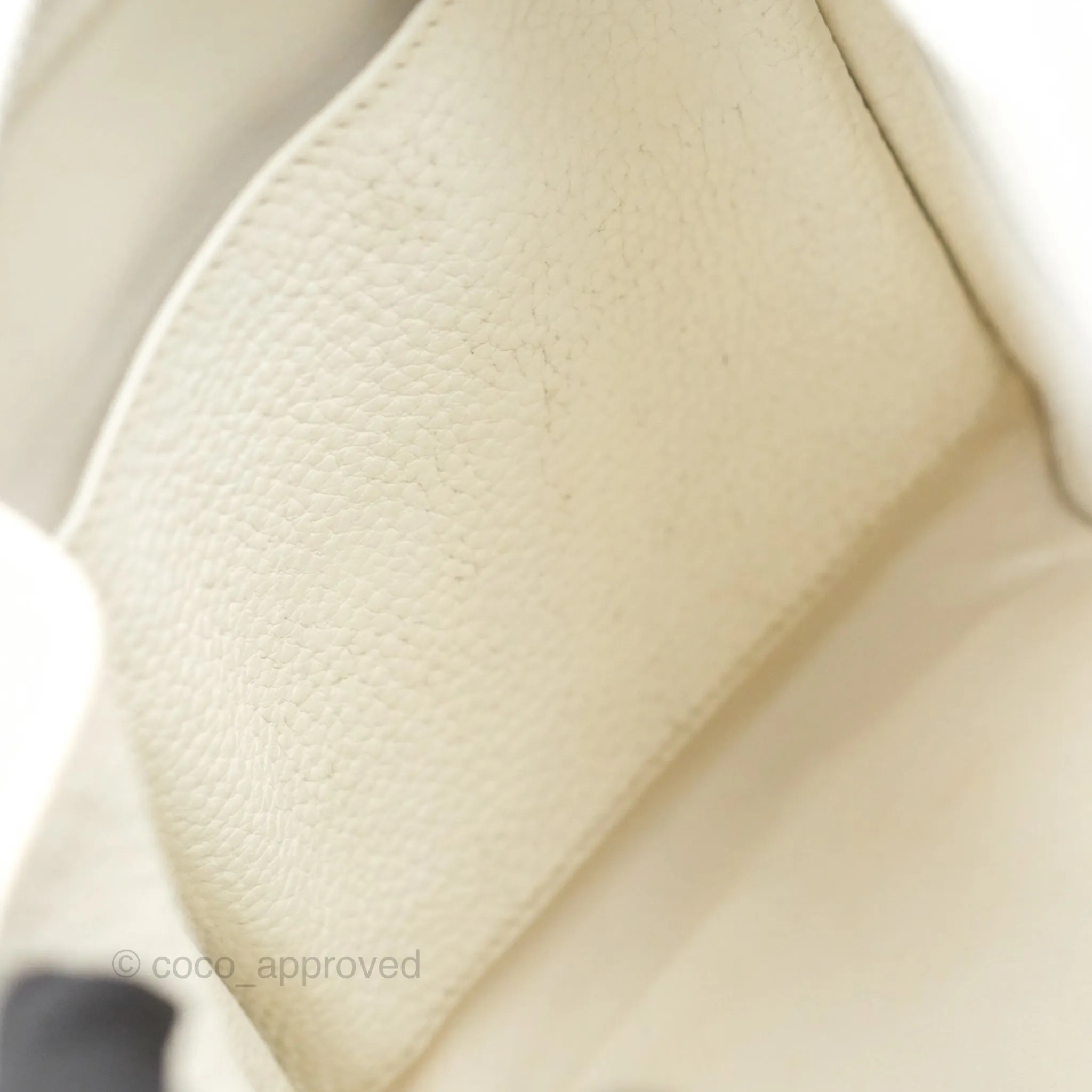 Herms Lindy 30 White Clemence Palladium Hardware
