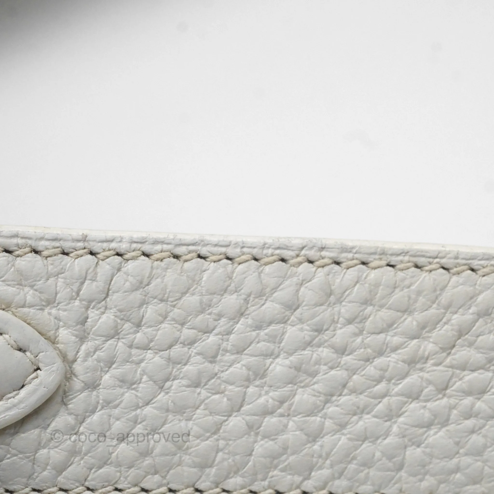 Herms Lindy 30 White Clemence Palladium Hardware