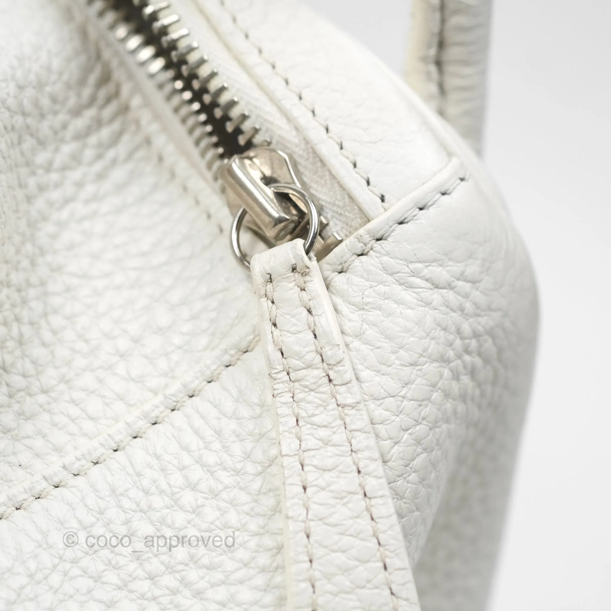 Herms Lindy 30 White Clemence Palladium Hardware
