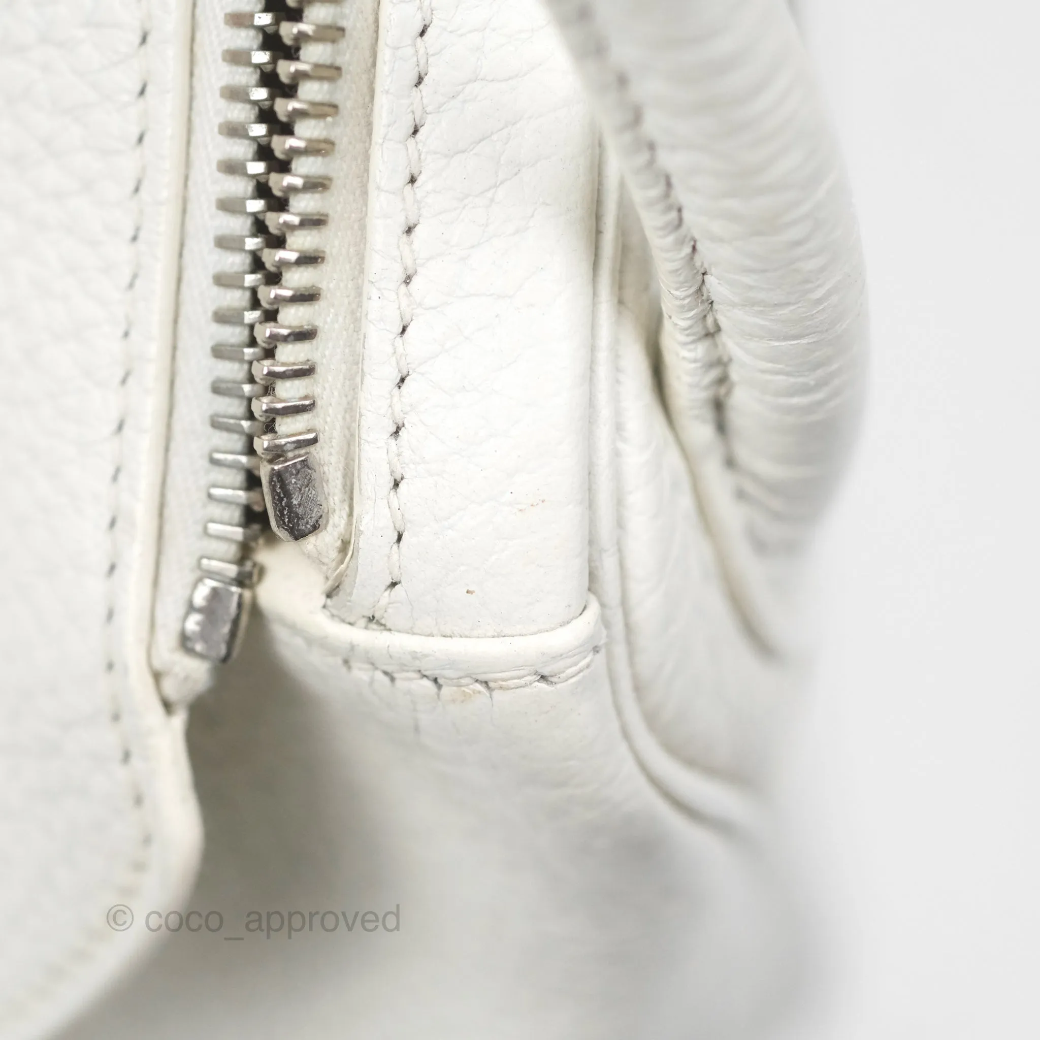 Herms Lindy 30 White Clemence Palladium Hardware