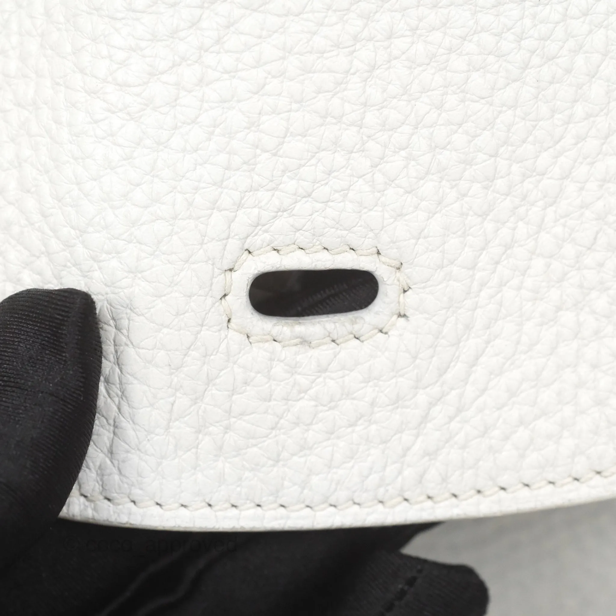Herms Lindy 30 White Clemence Palladium Hardware