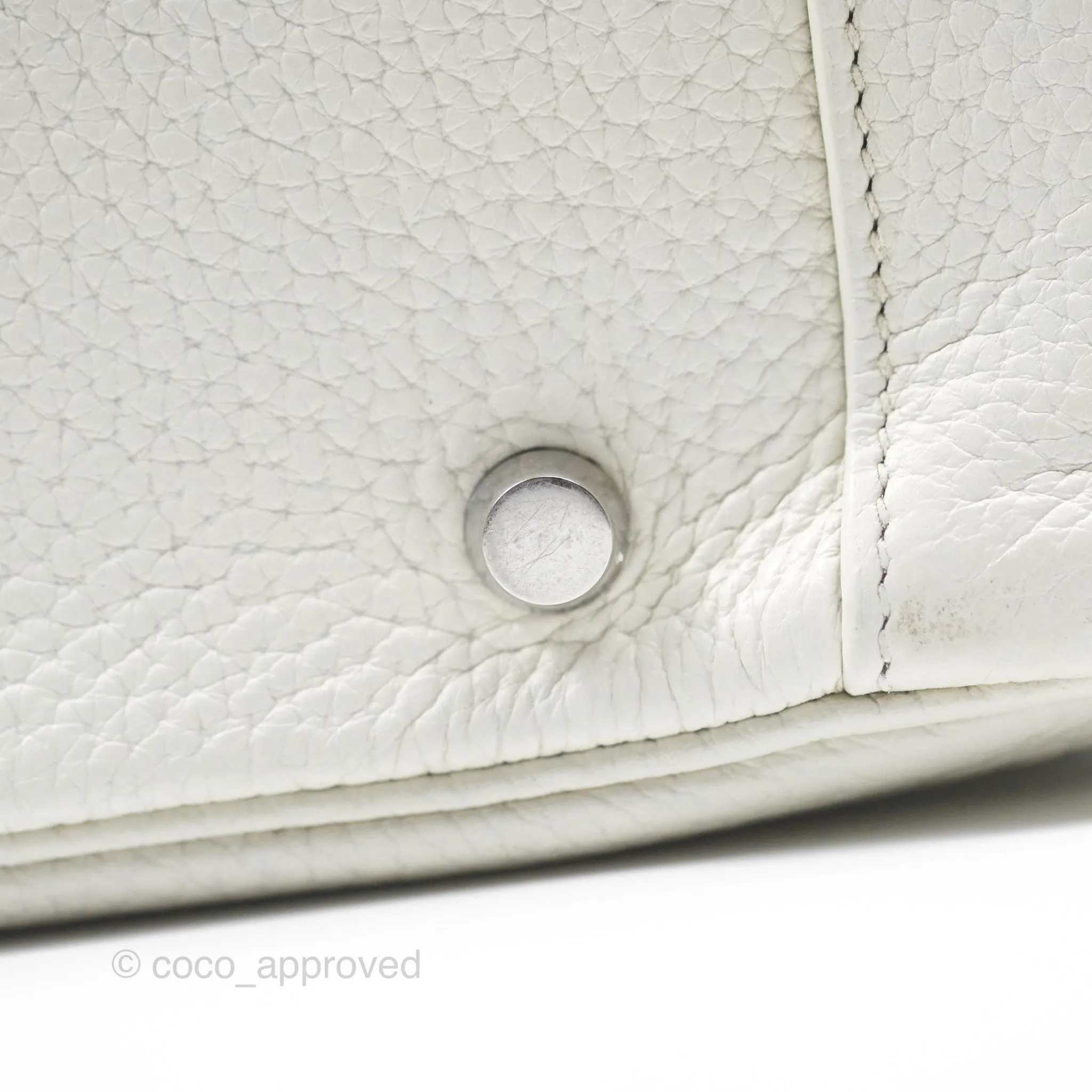 Herms Lindy 30 White Clemence Palladium Hardware