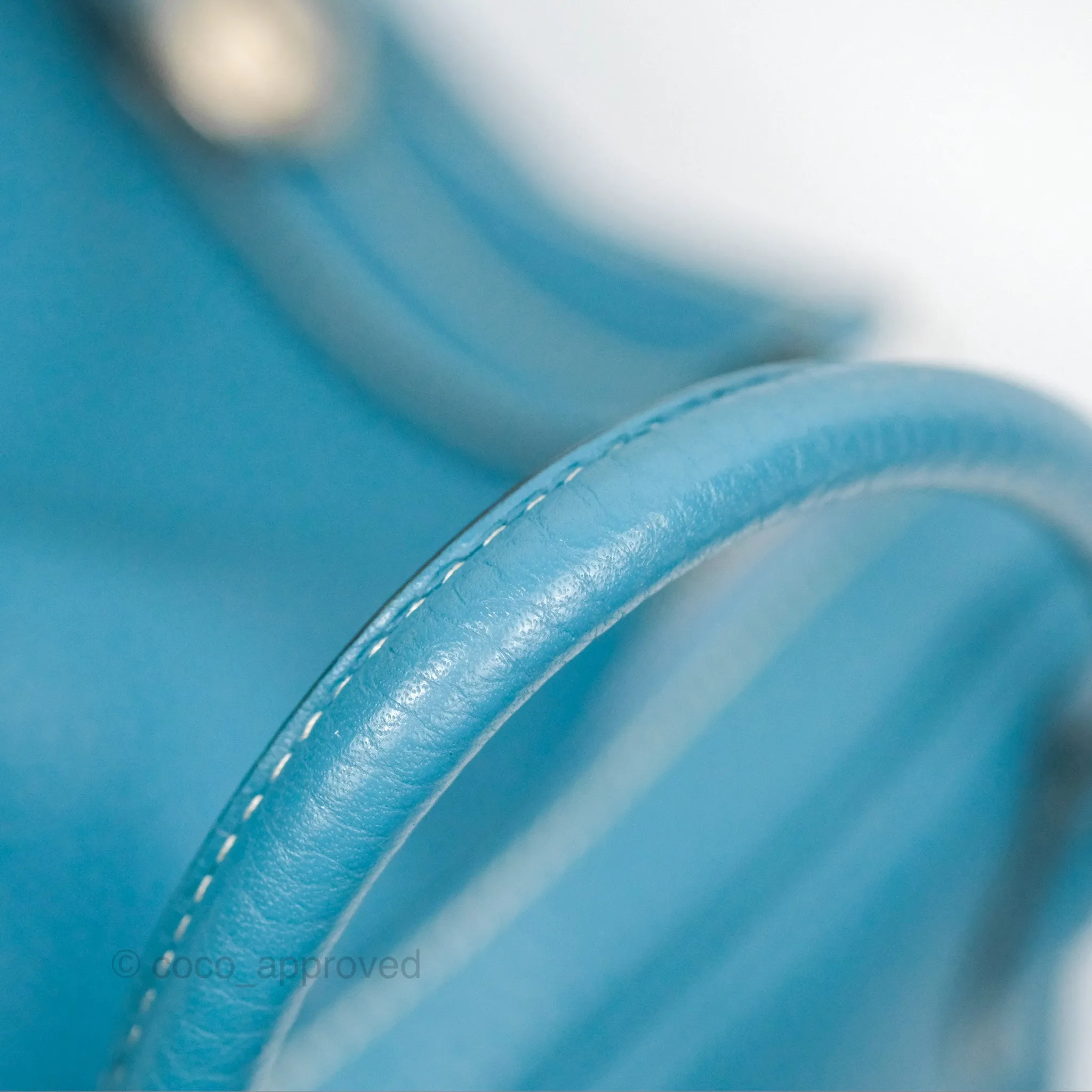 Herms Lindy 34 Blue Jean Clemence Palladium Hardware