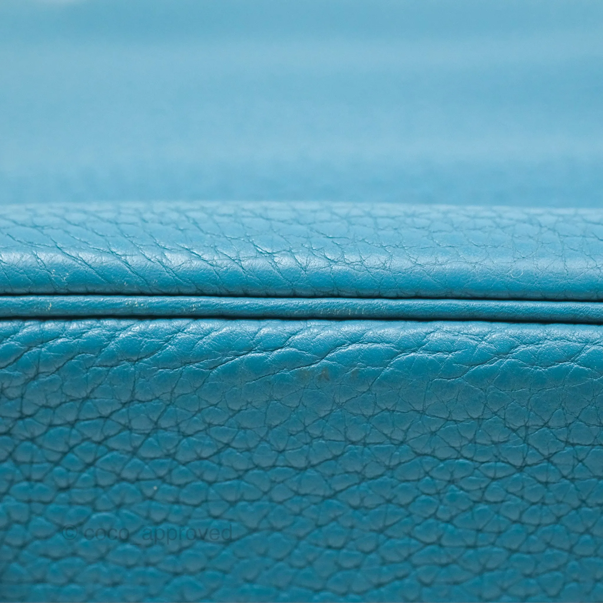 Herms Lindy 34 Blue Jean Clemence Palladium Hardware
