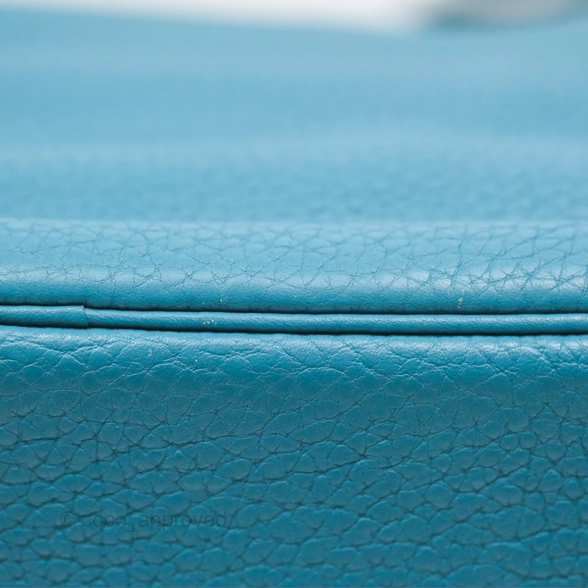 Herms Lindy 34 Blue Jean Clemence Palladium Hardware