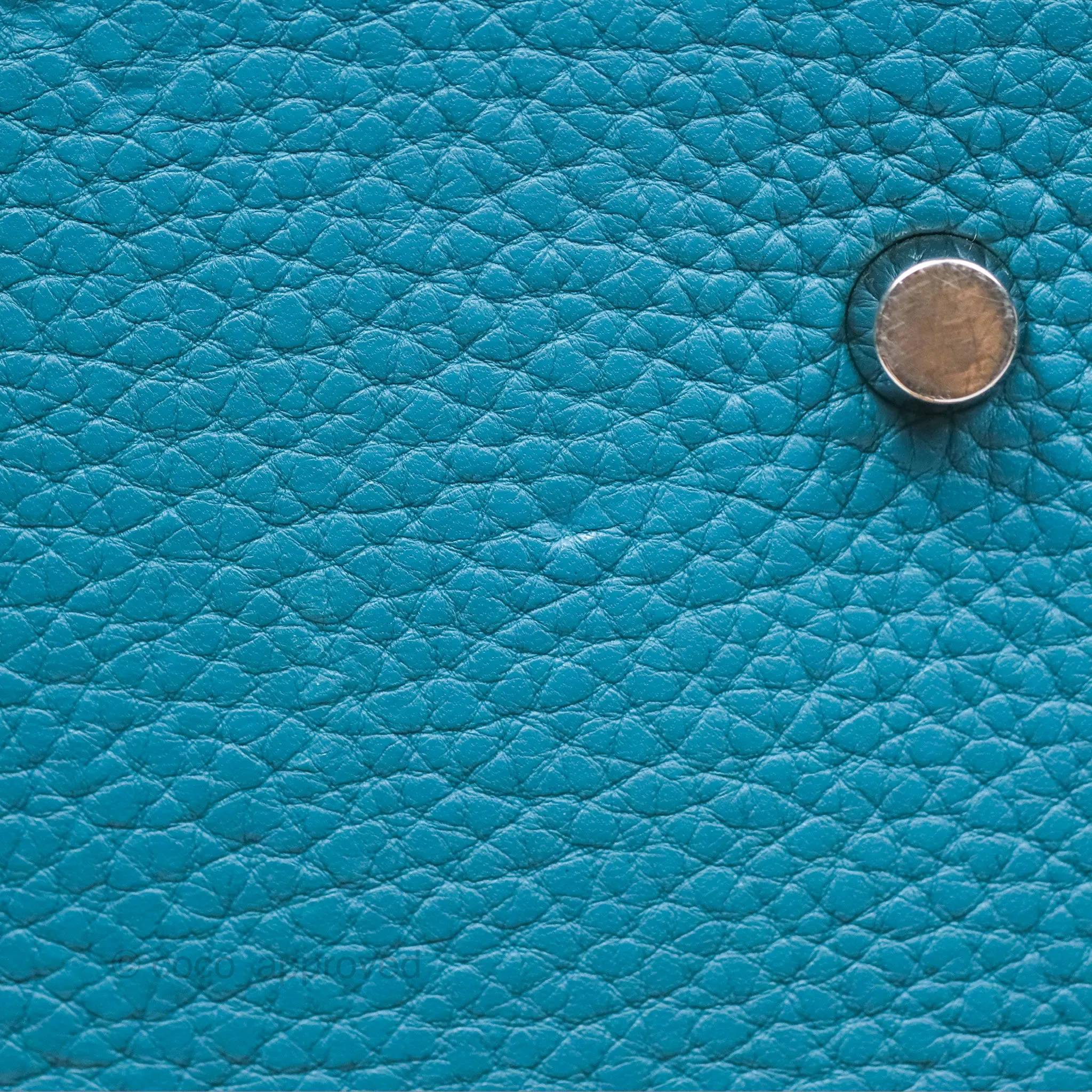 Herms Lindy 34 Blue Jean Clemence Palladium Hardware
