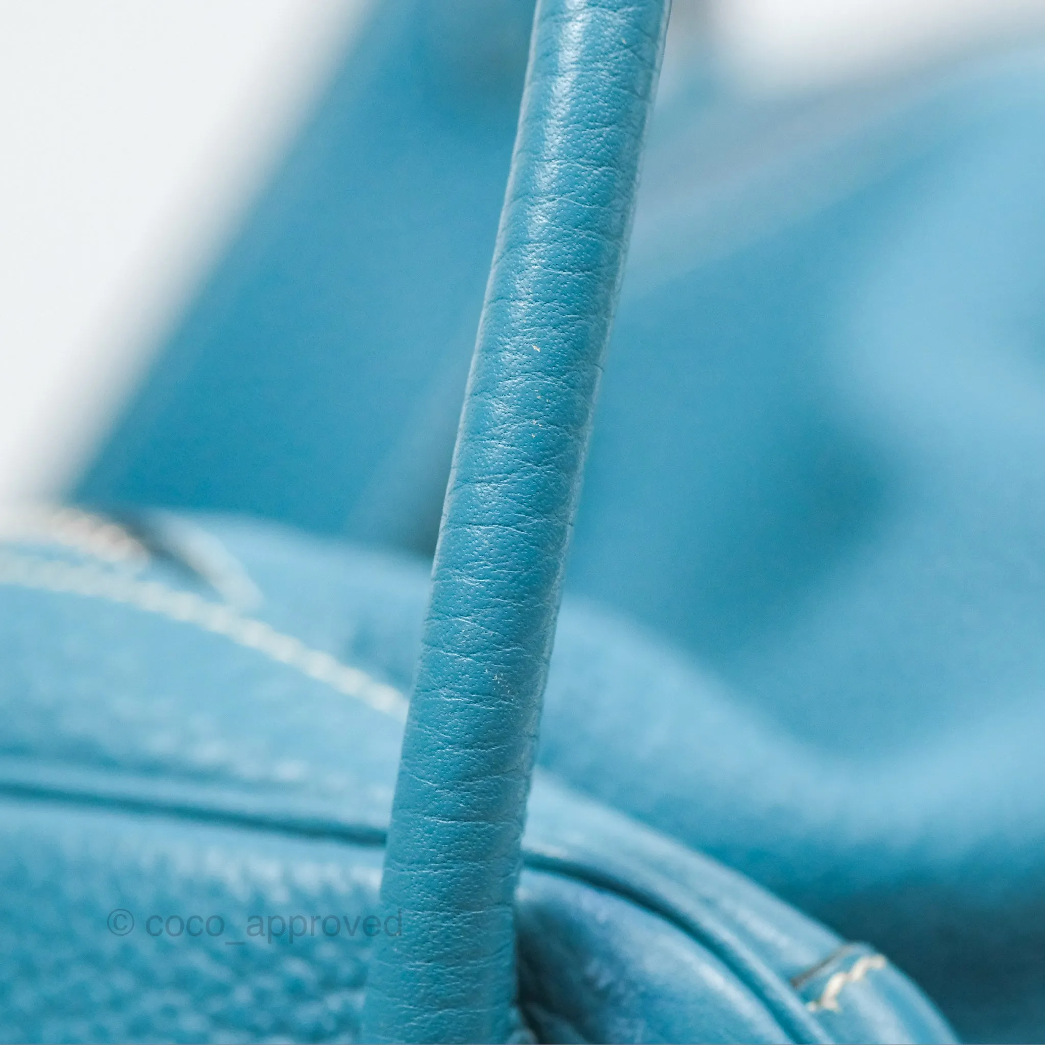 Herms Lindy 34 Blue Jean Clemence Palladium Hardware