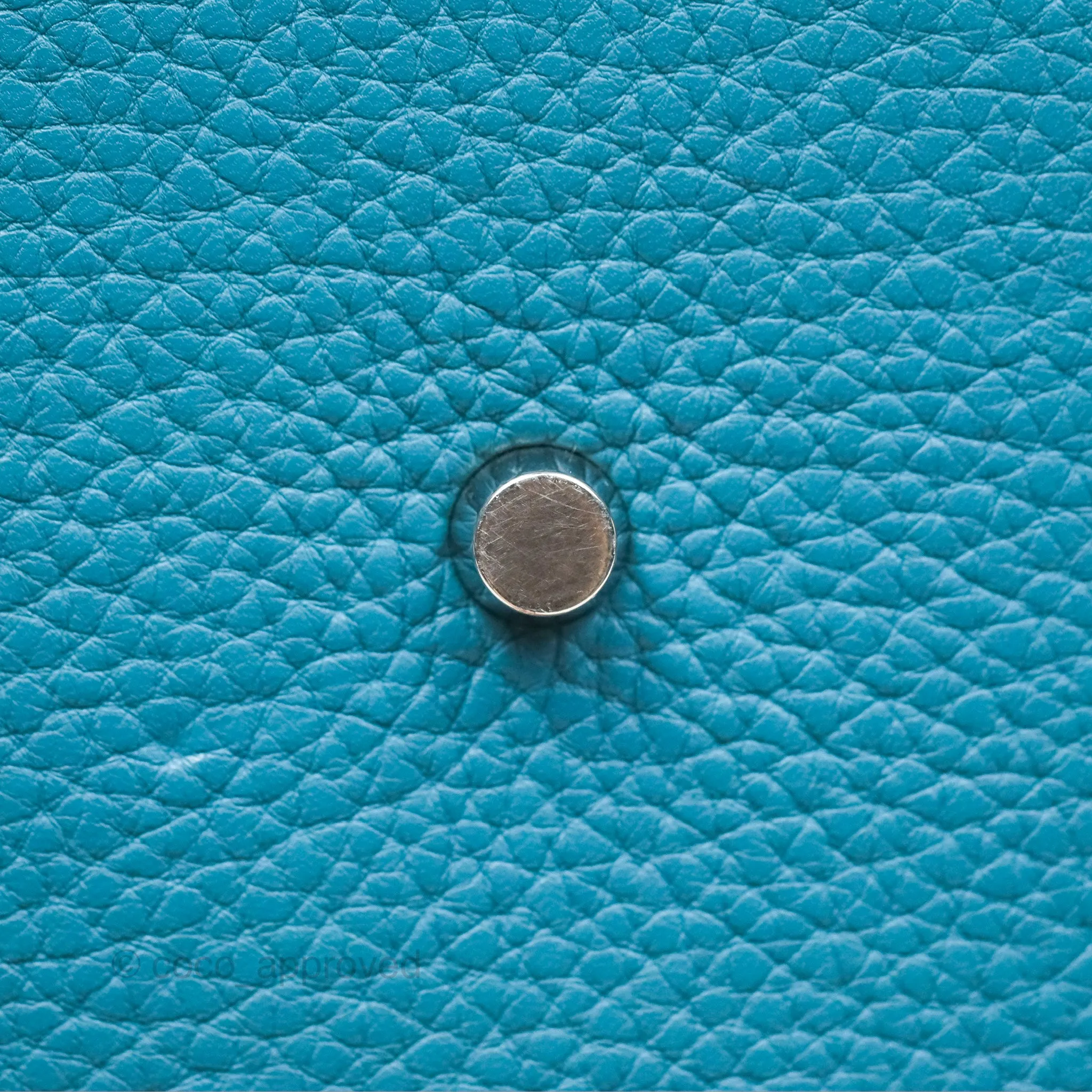 Herms Lindy 34 Blue Jean Clemence Palladium Hardware