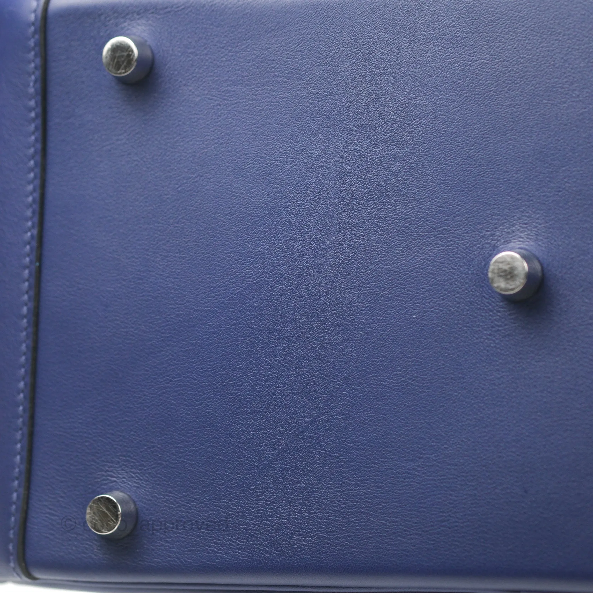 Herms Lindy Tressage De Cuir 30 Bleu Encre/Brique/Black Swift Palladium Hardware