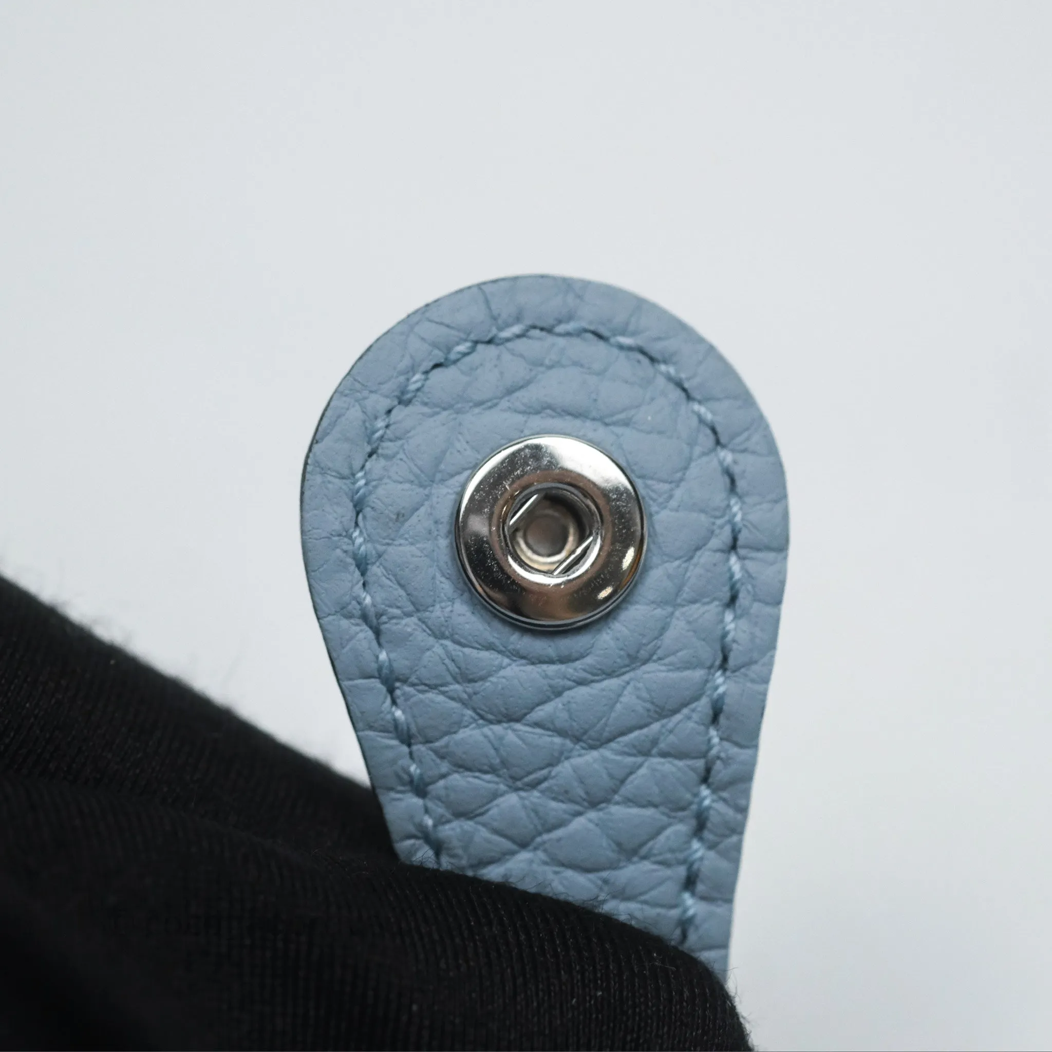 Herms Mini Evelyne 16 Amazone Bleu Lin Taurillon Clemence Palladium Hardware