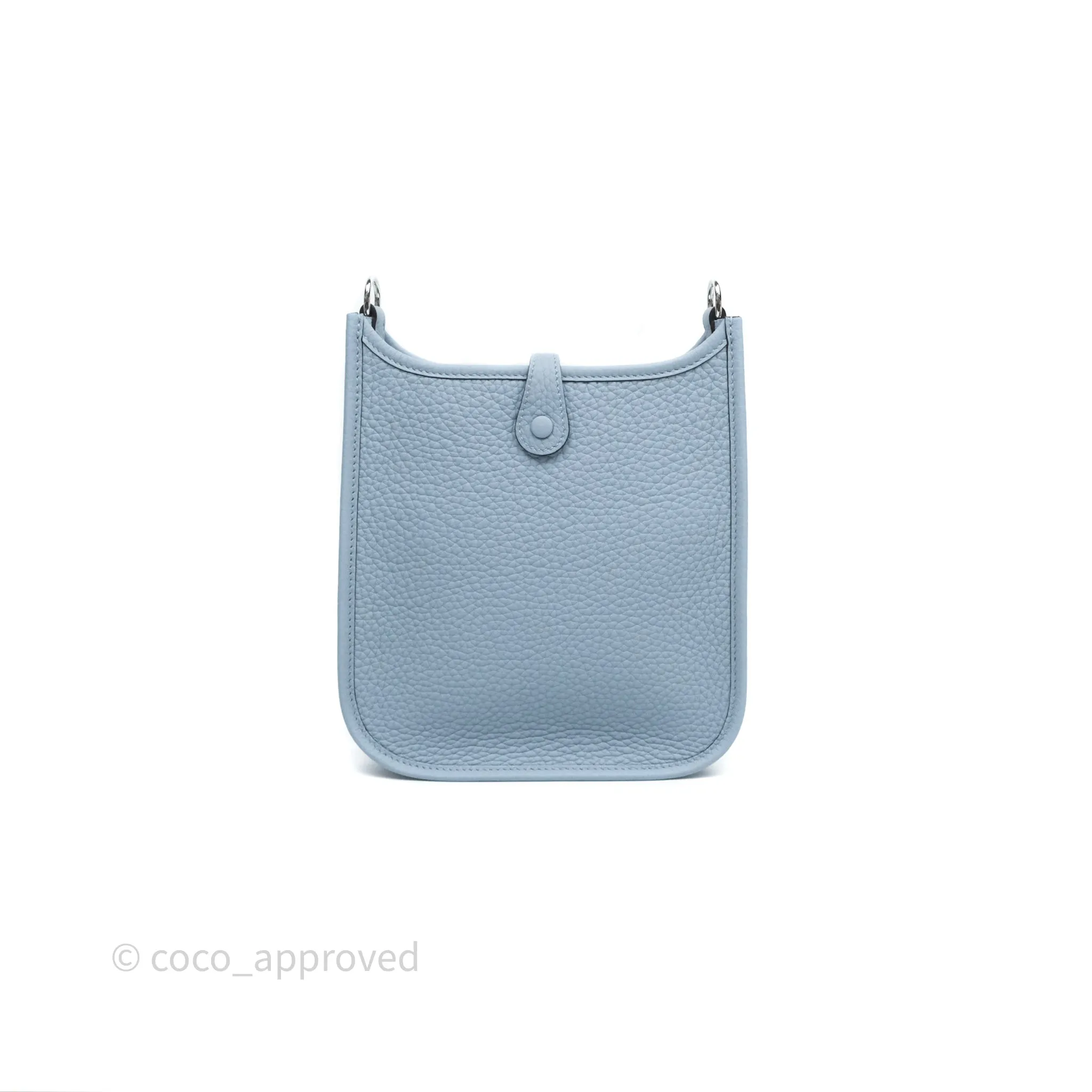 Herms Mini Evelyne 16 Amazone Bleu Lin Taurillon Clemence Palladium Hardware