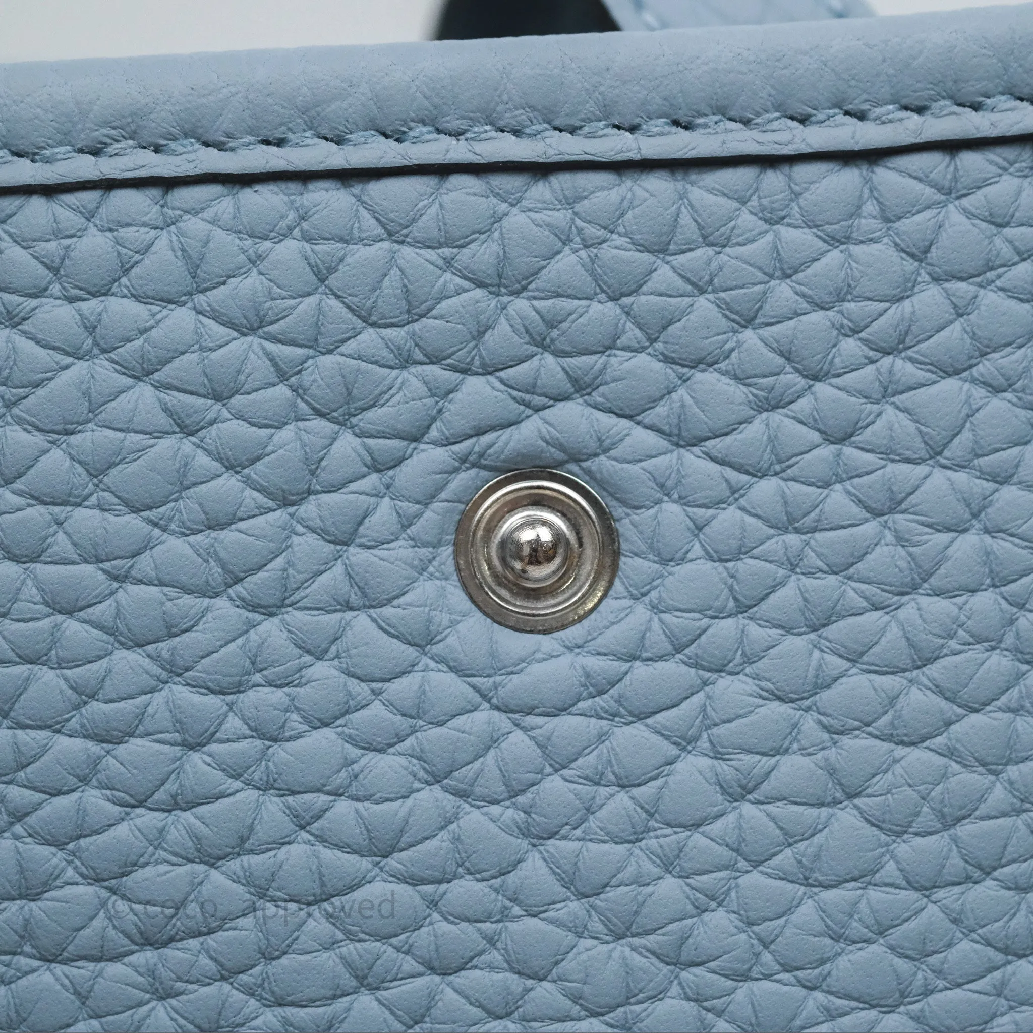 Herms Mini Evelyne 16 Amazone Bleu Lin Taurillon Clemence Palladium Hardware