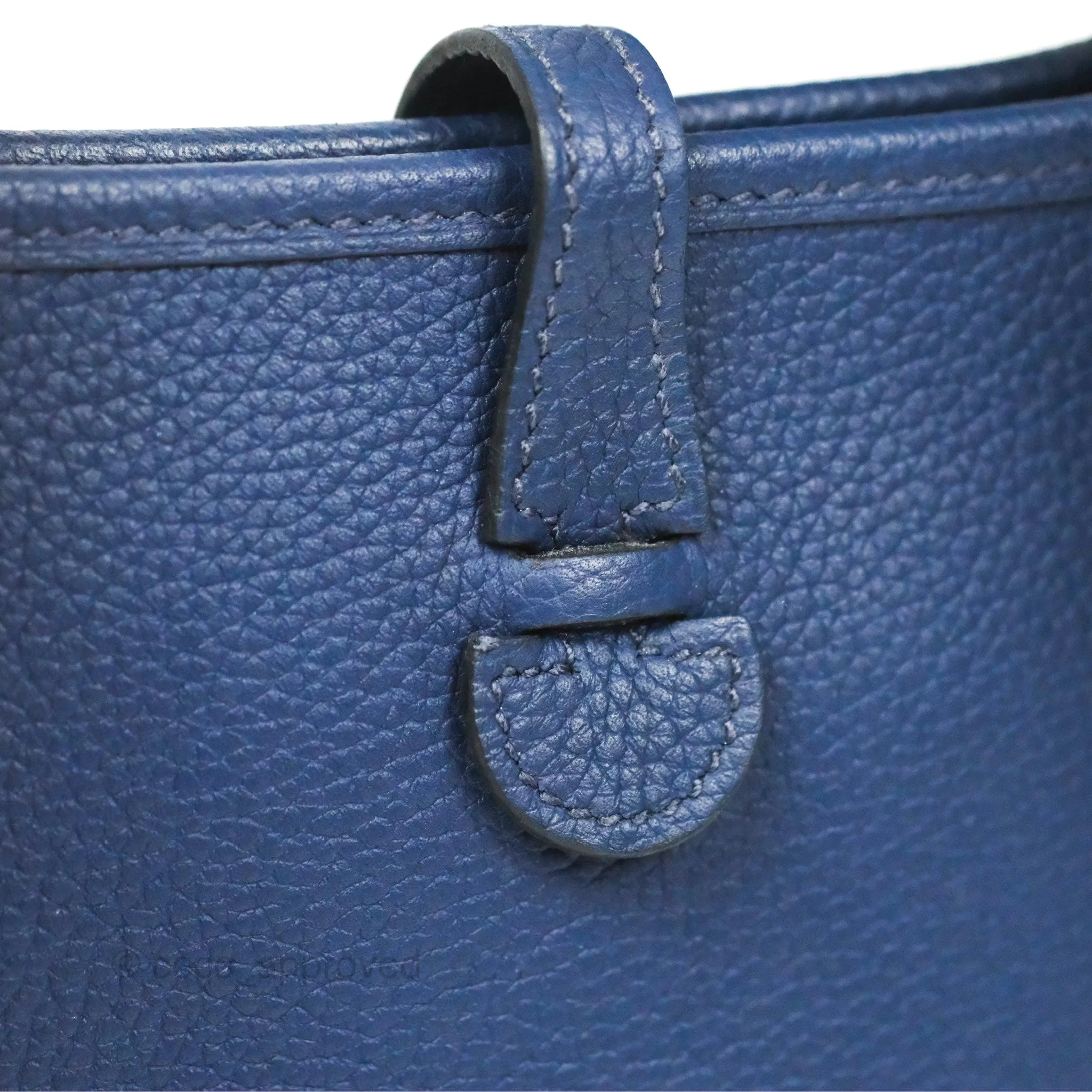 Herms Mini Evelyne 16 Amazone Bleu Saphir/ Bleu Indigo Gold Hardware