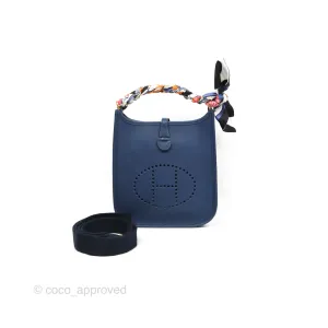 Herms Mini Evelyne 16 Amazone Bleu Saphir/ Bleu Indigo Gold Hardware
