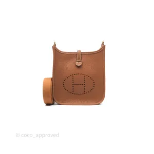Herms Mini Evelyne 16 Amazone Gold 37 Clemence Gold Hardware