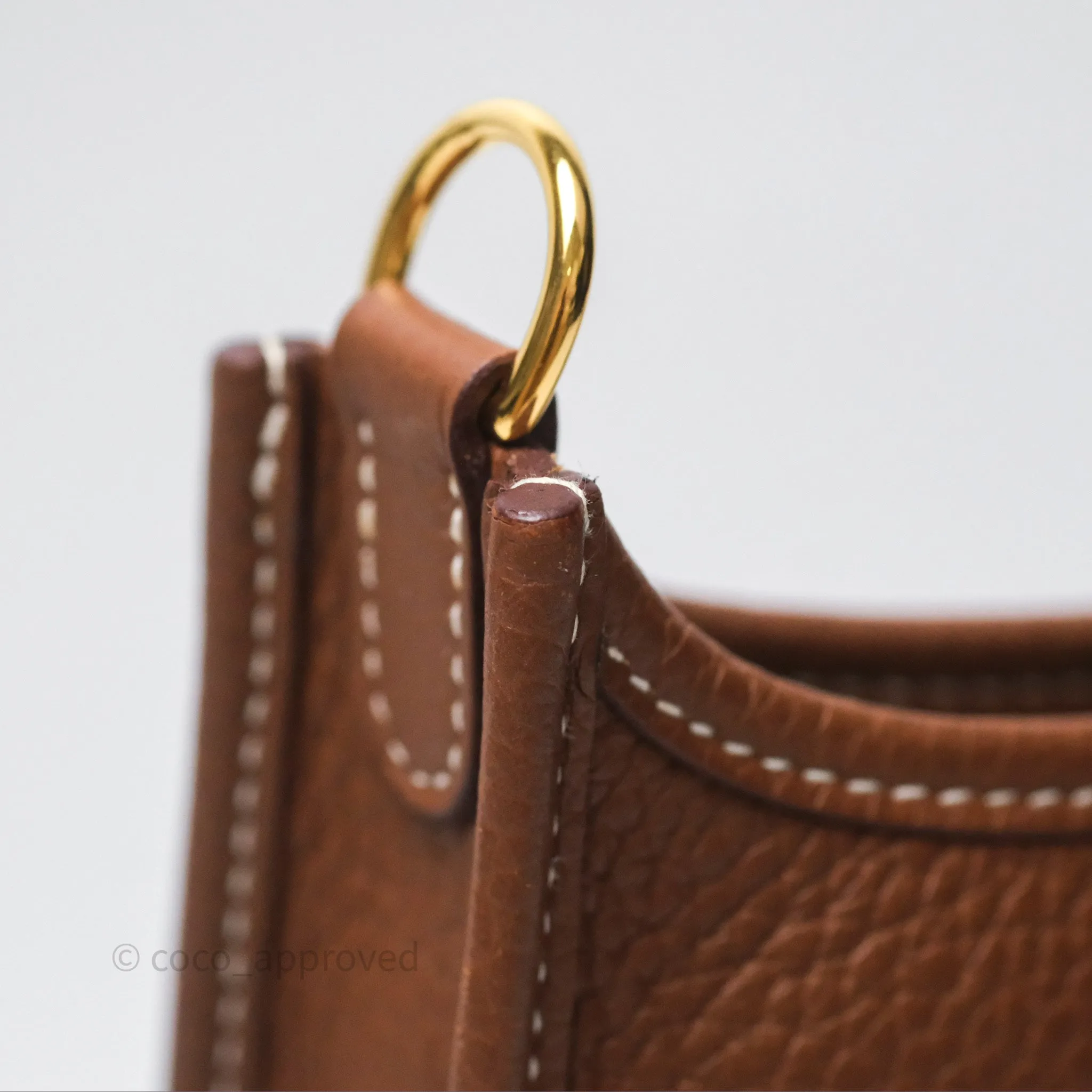 Herms Mini Evelyne 16 Amazone Gold 37 Clemence Gold Hardware