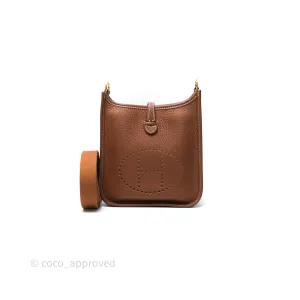Herms Mini Evelyne 16 Amazone Gold 37 Clemence Gold Hardware