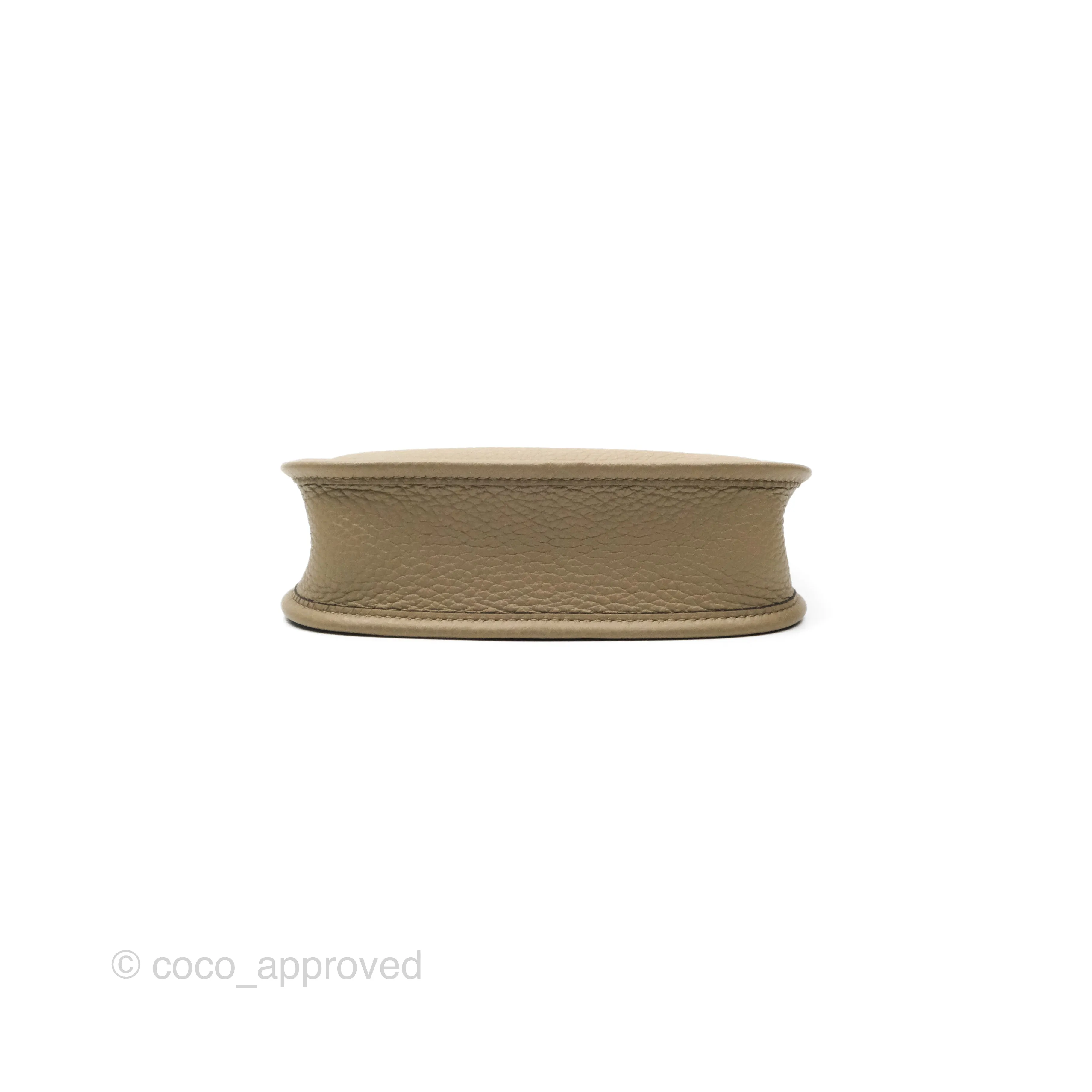 Herms Mini Evelyne 16 Beige Marfa 8Q Clemence Gold Hardware