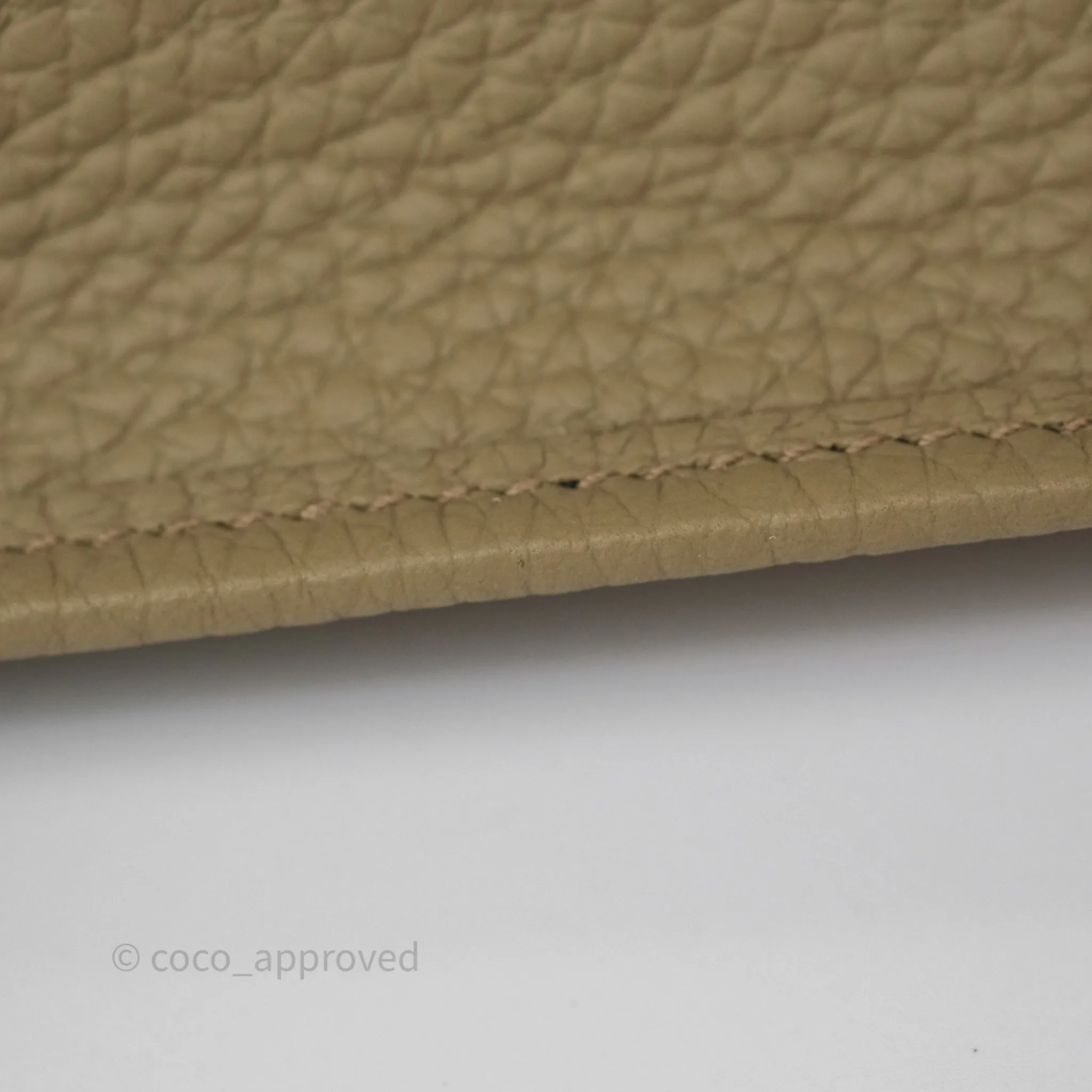 Herms Mini Evelyne 16 Beige Marfa 8Q Clemence Gold Hardware
