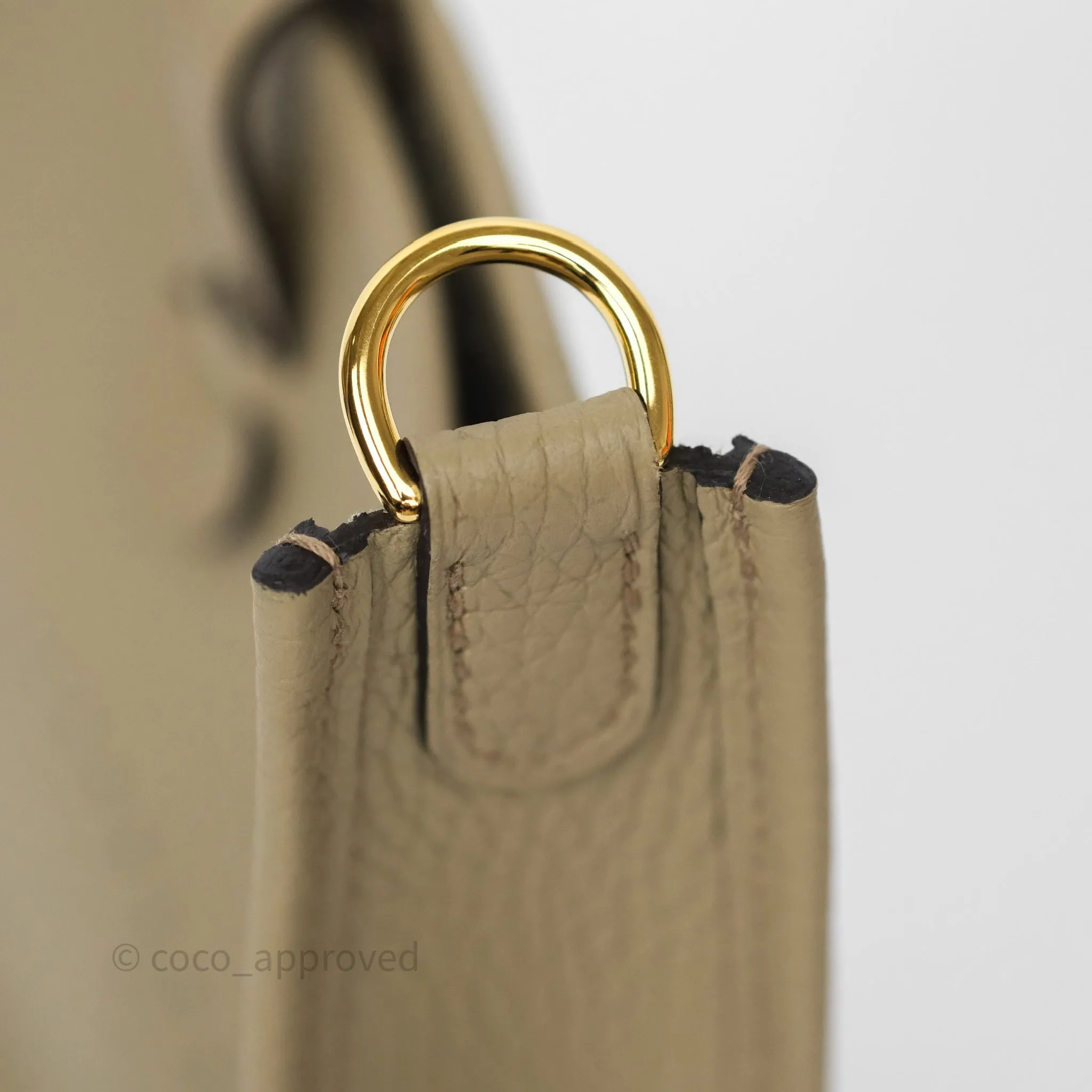 Herms Mini Evelyne 16 Beige Marfa 8Q Clemence Gold Hardware