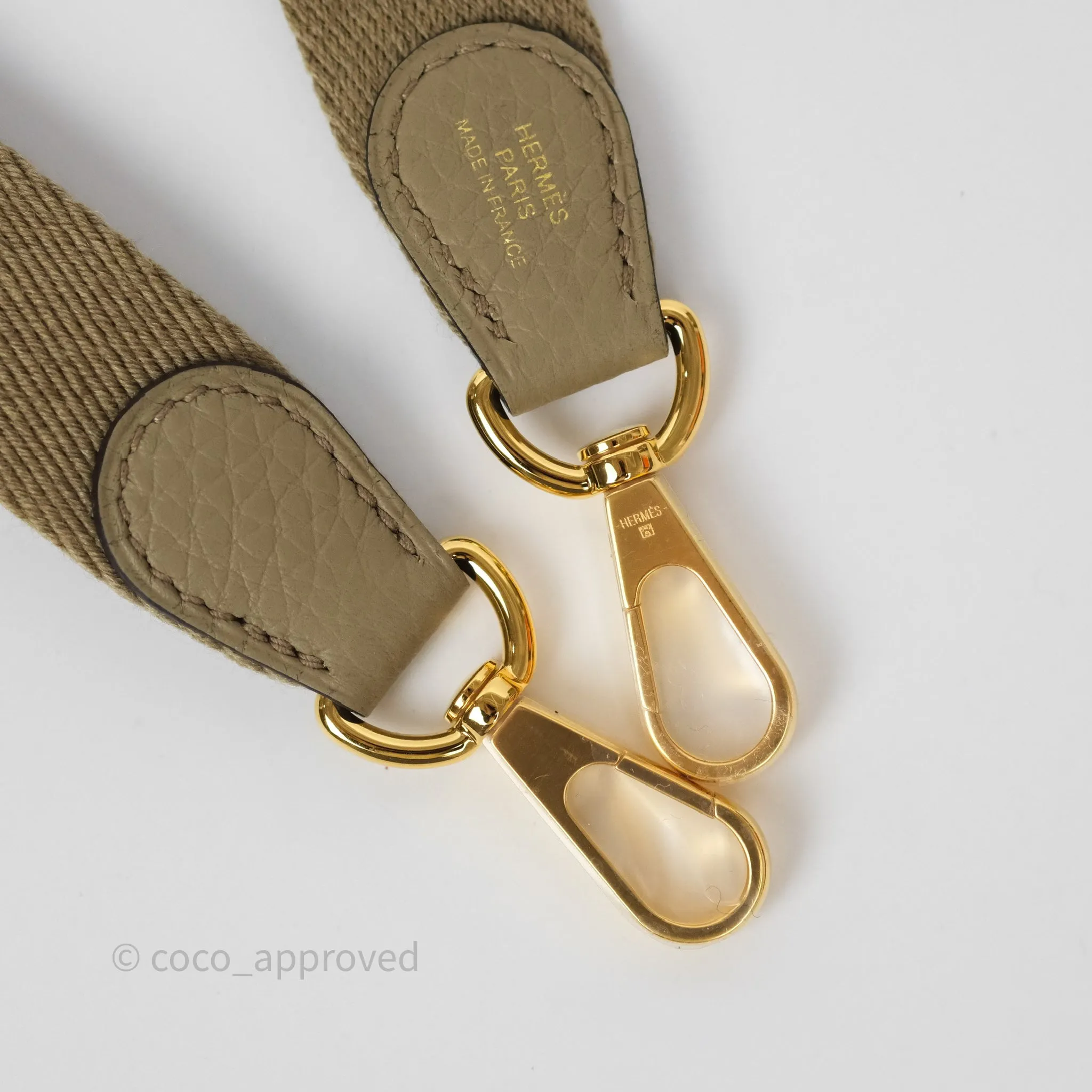 Herms Mini Evelyne 16 Beige Marfa 8Q Clemence Gold Hardware