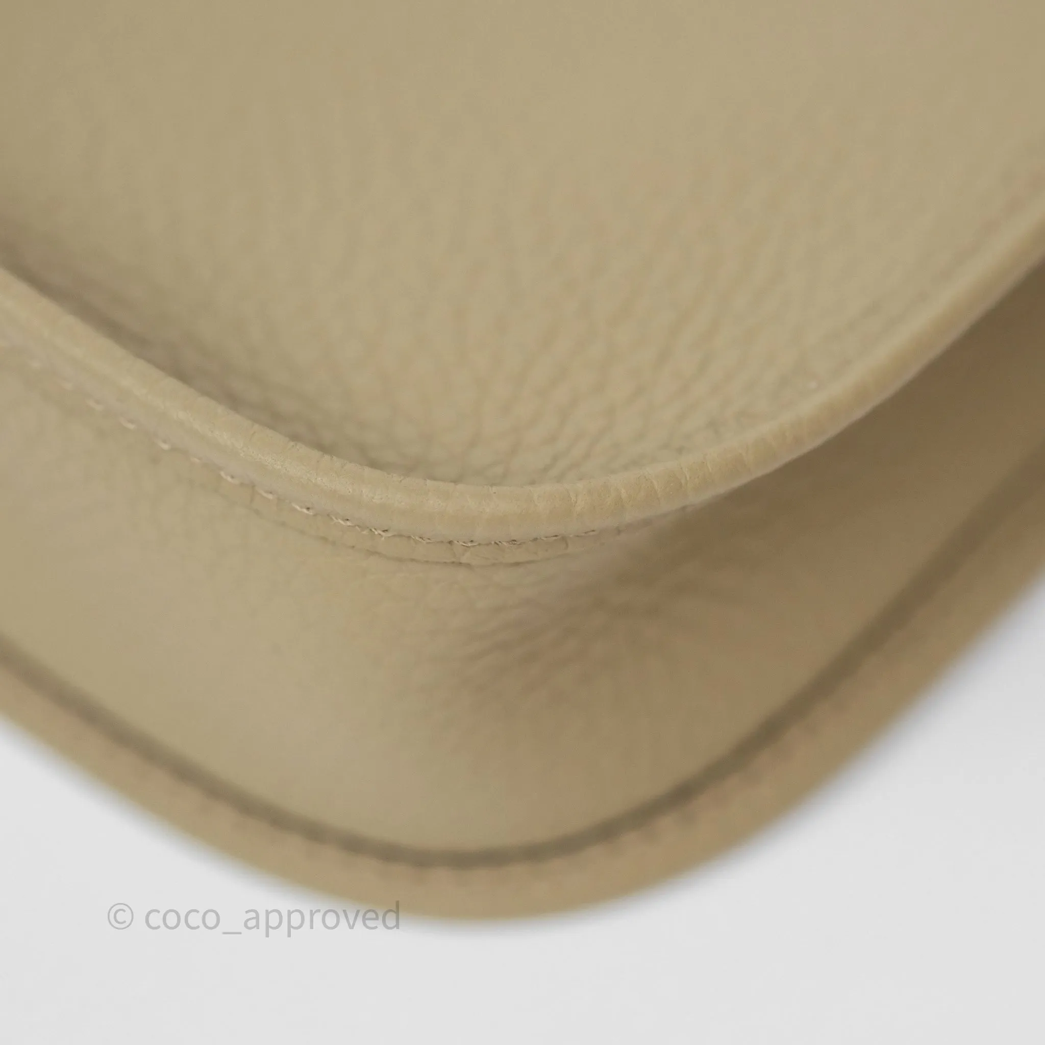 Herms Mini Evelyne 16 Beige Marfa 8Q Clemence Gold Hardware
