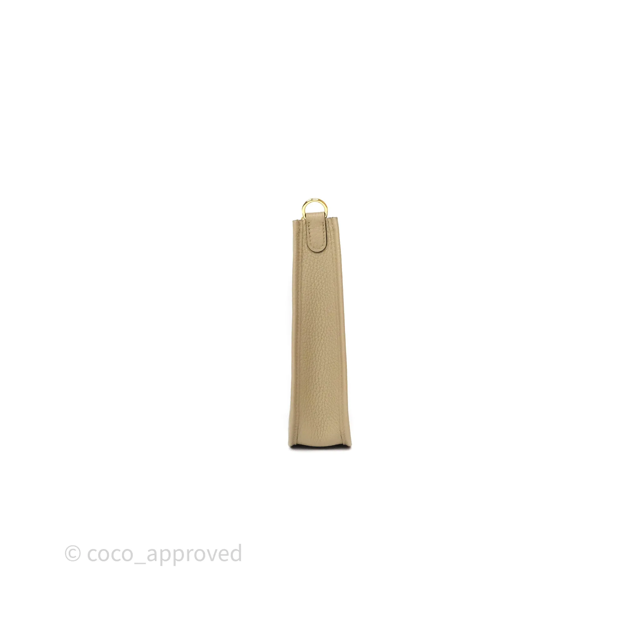 Herms Mini Evelyne 16 Beige Marfa 8Q Clemence Gold Hardware