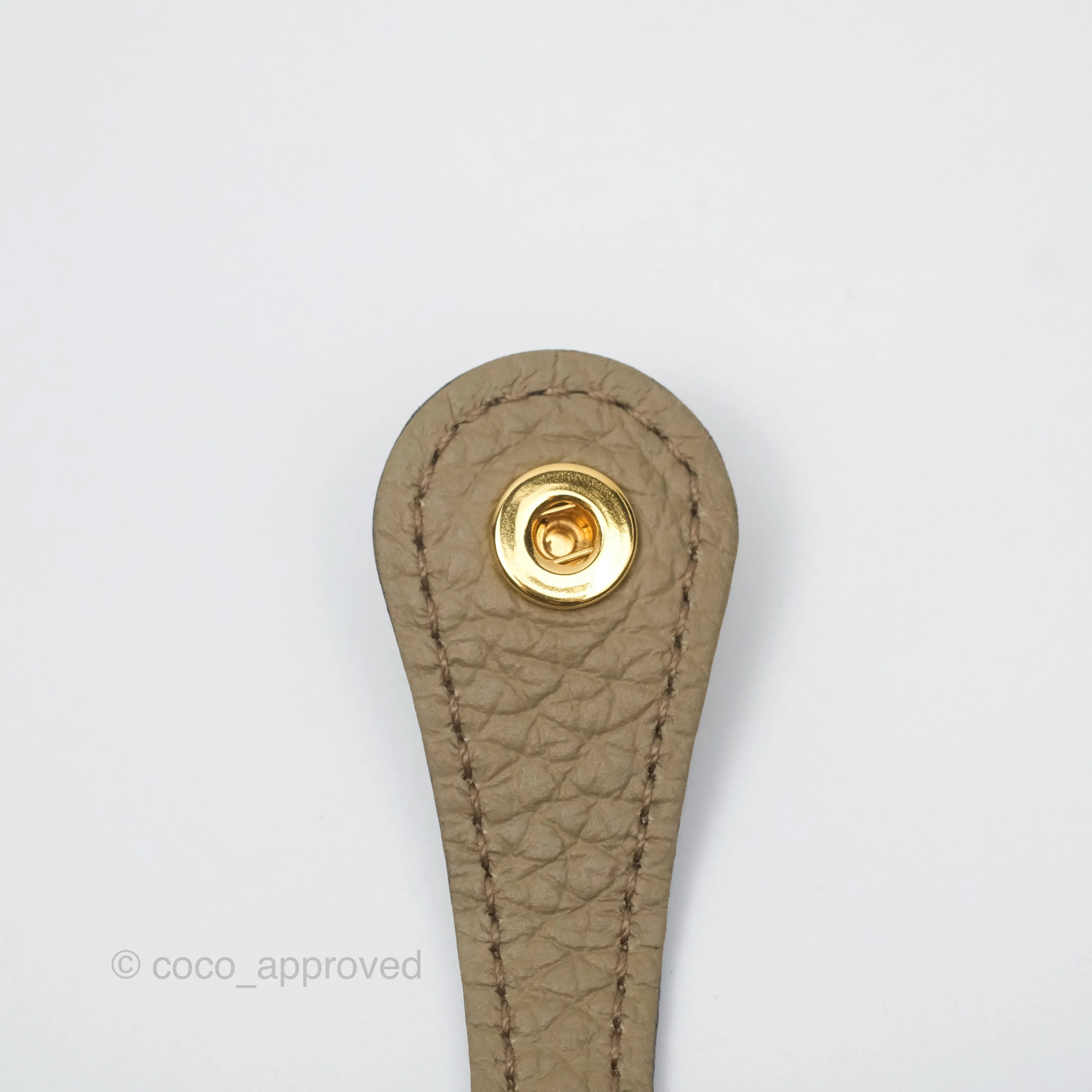 Herms Mini Evelyne 16 Beige Marfa 8Q Clemence Gold Hardware