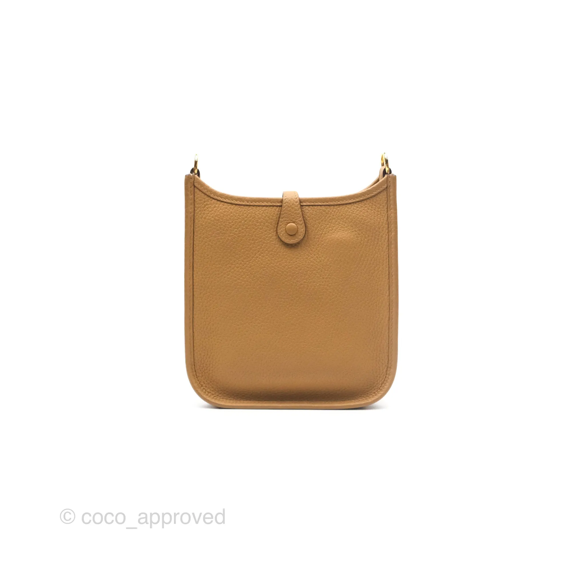 Herms Mini Evelyne 16 Biscuit 48 Clemence Gold Hardware