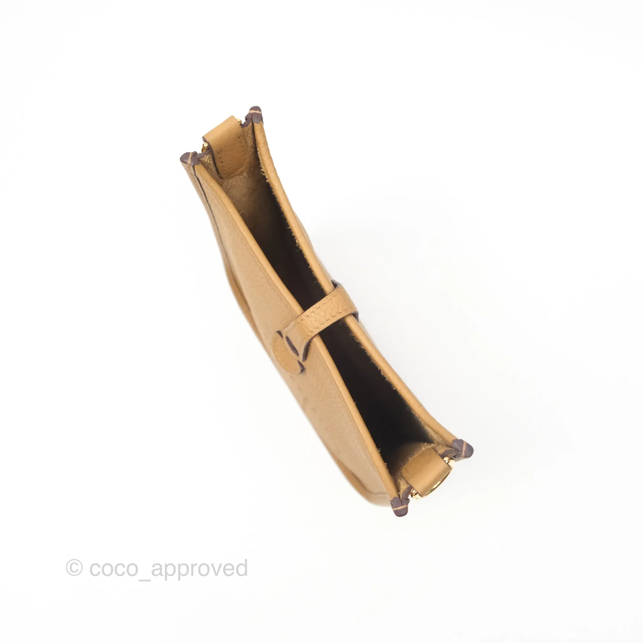 Herms Mini Evelyne 16 Biscuit 48 Clemence Gold Hardware