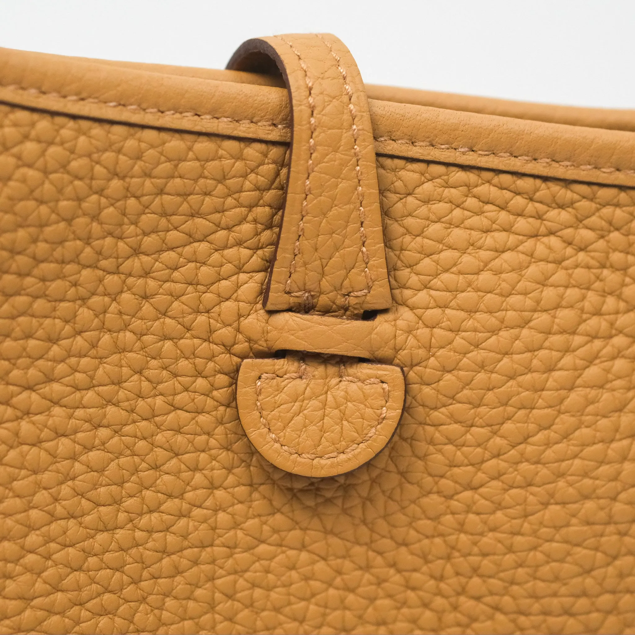 Herms Mini Evelyne 16 Biscuit 48 Clemence Gold Hardware
