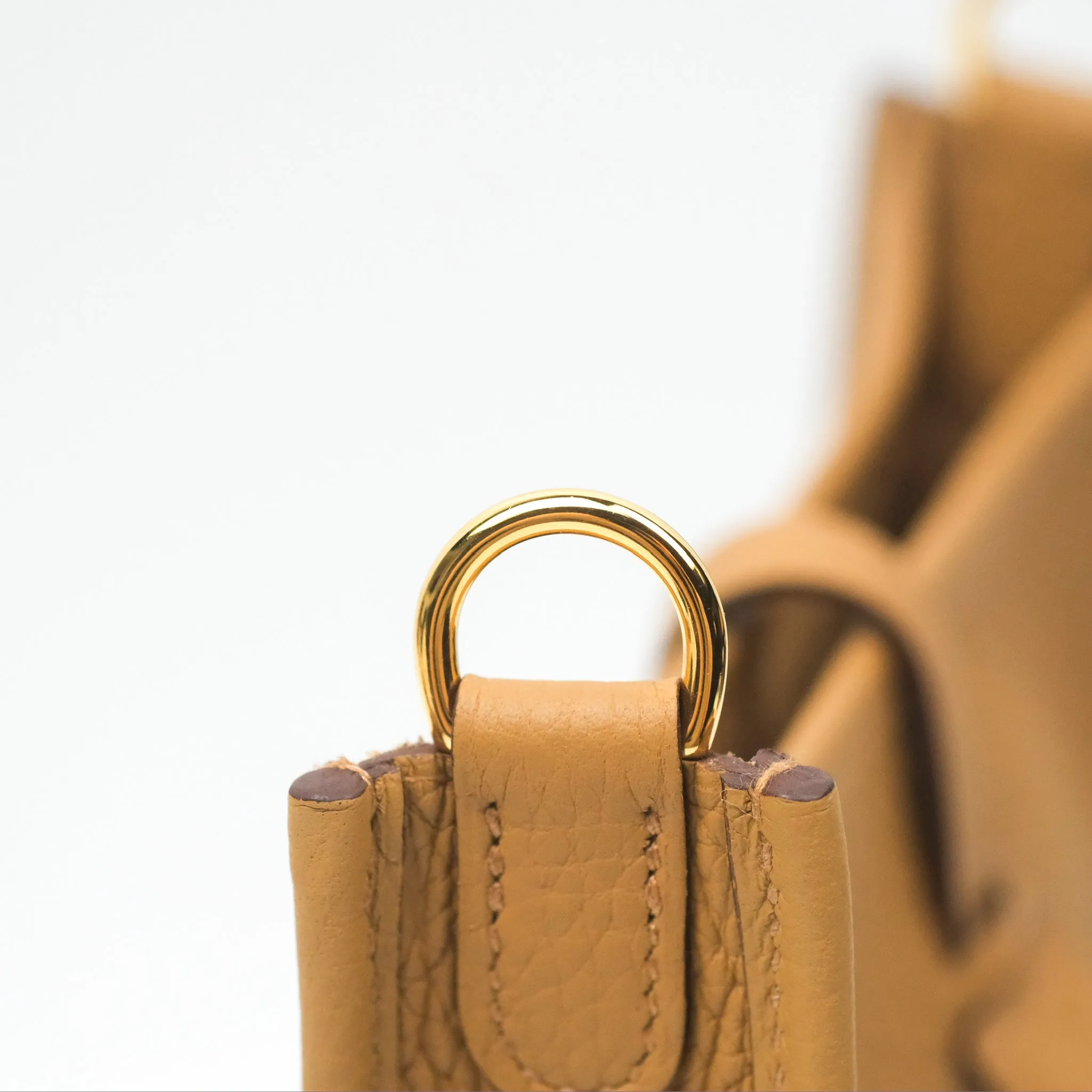 Herms Mini Evelyne 16 Biscuit 48 Clemence Gold Hardware