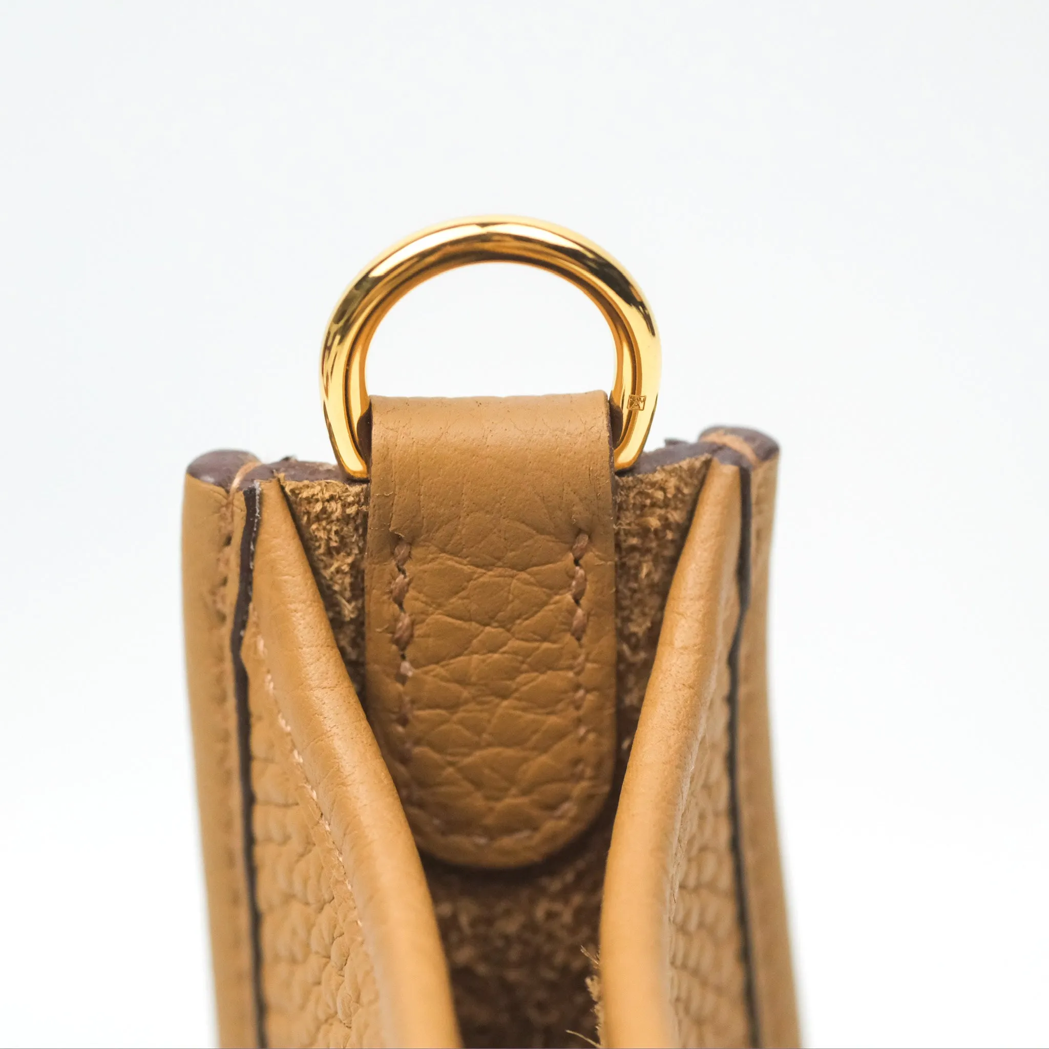 Herms Mini Evelyne 16 Biscuit 48 Clemence Gold Hardware