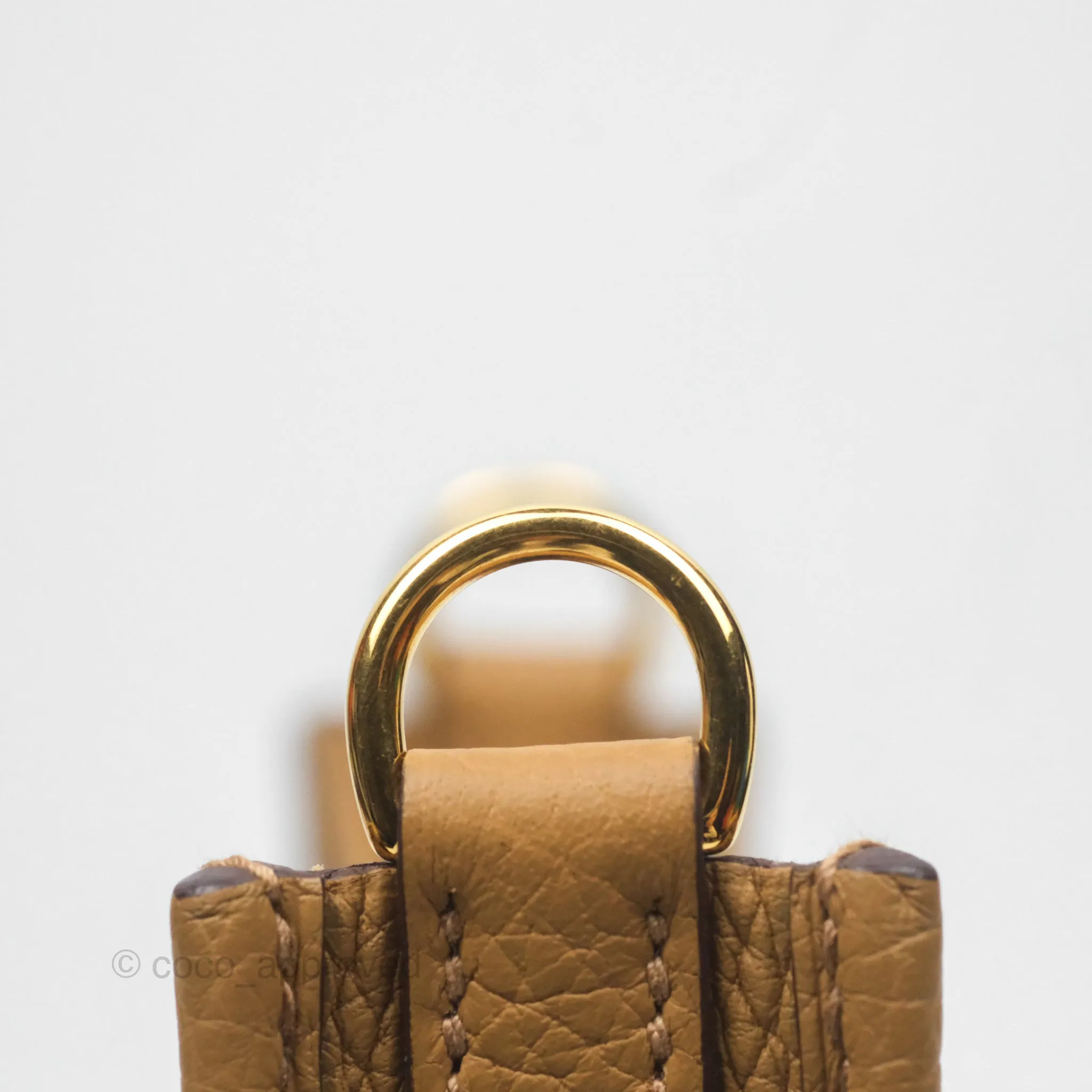 Herms Mini Evelyne 16 Biscuit 48 Clemence Gold Hardware