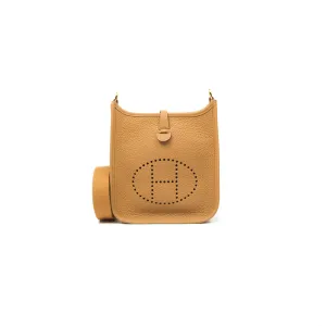 Herms Mini Evelyne 16 Biscuit 48 Clemence Gold Hardware