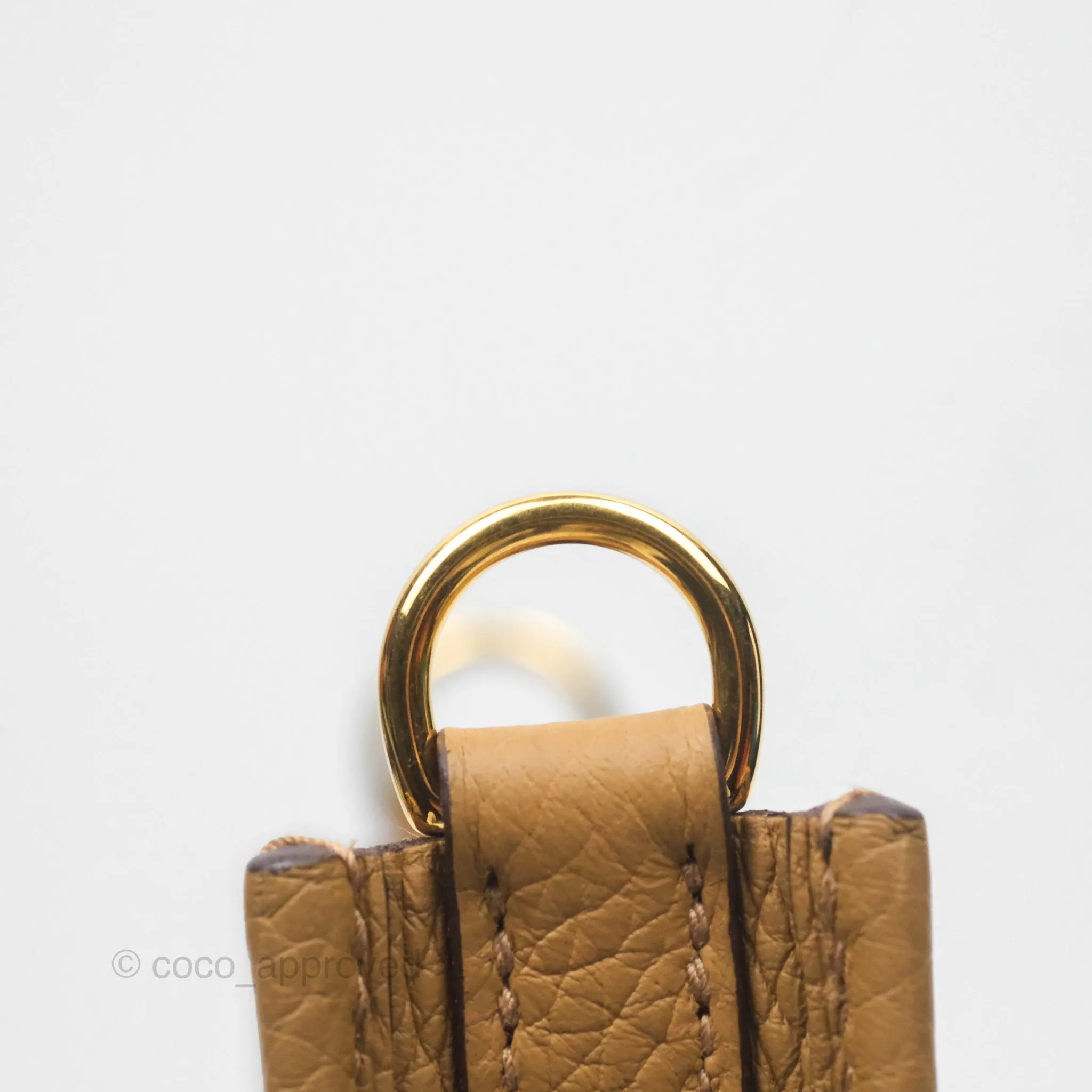 Herms Mini Evelyne 16 Biscuit 48 Clemence Gold Hardware