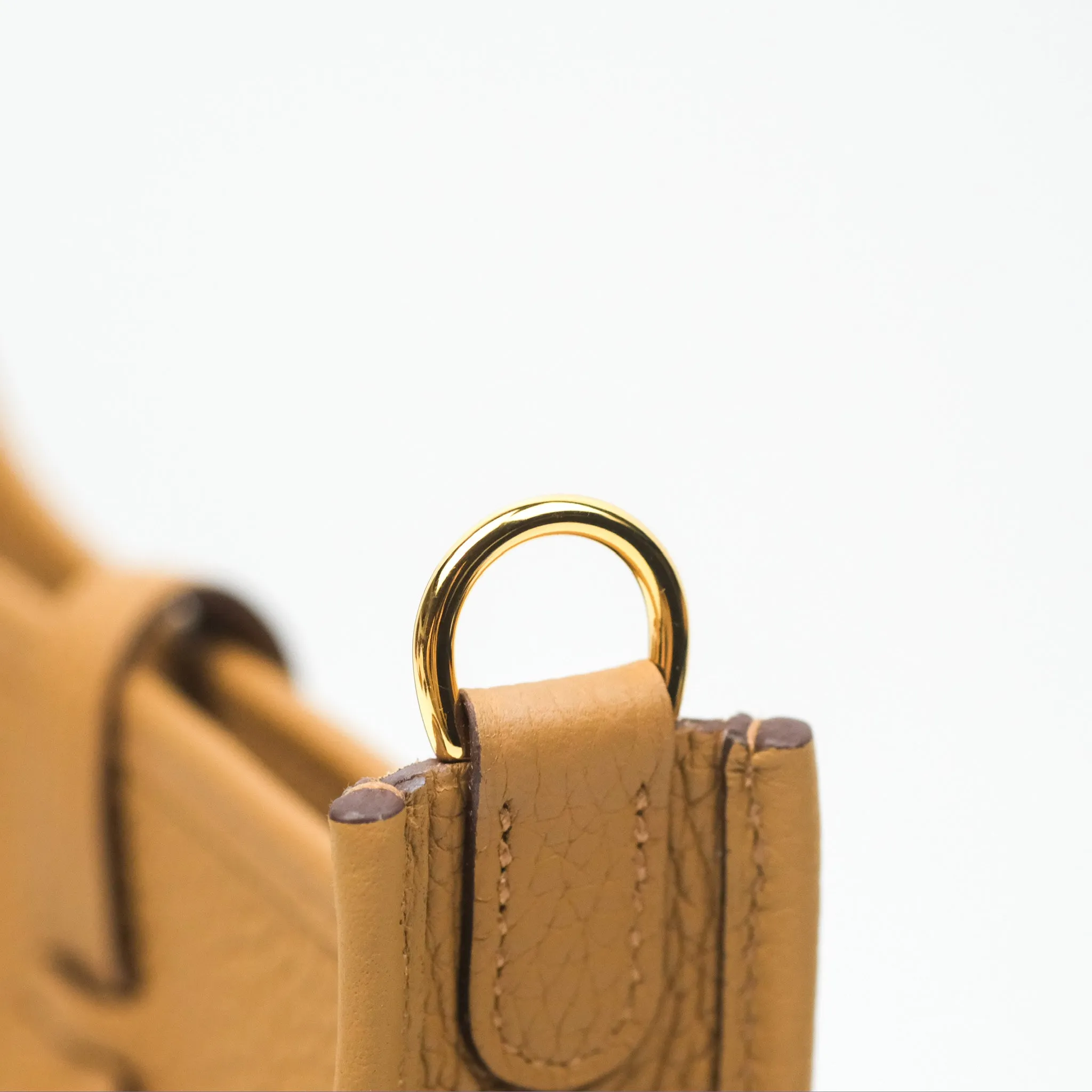 Herms Mini Evelyne 16 Biscuit 48 Clemence Gold Hardware
